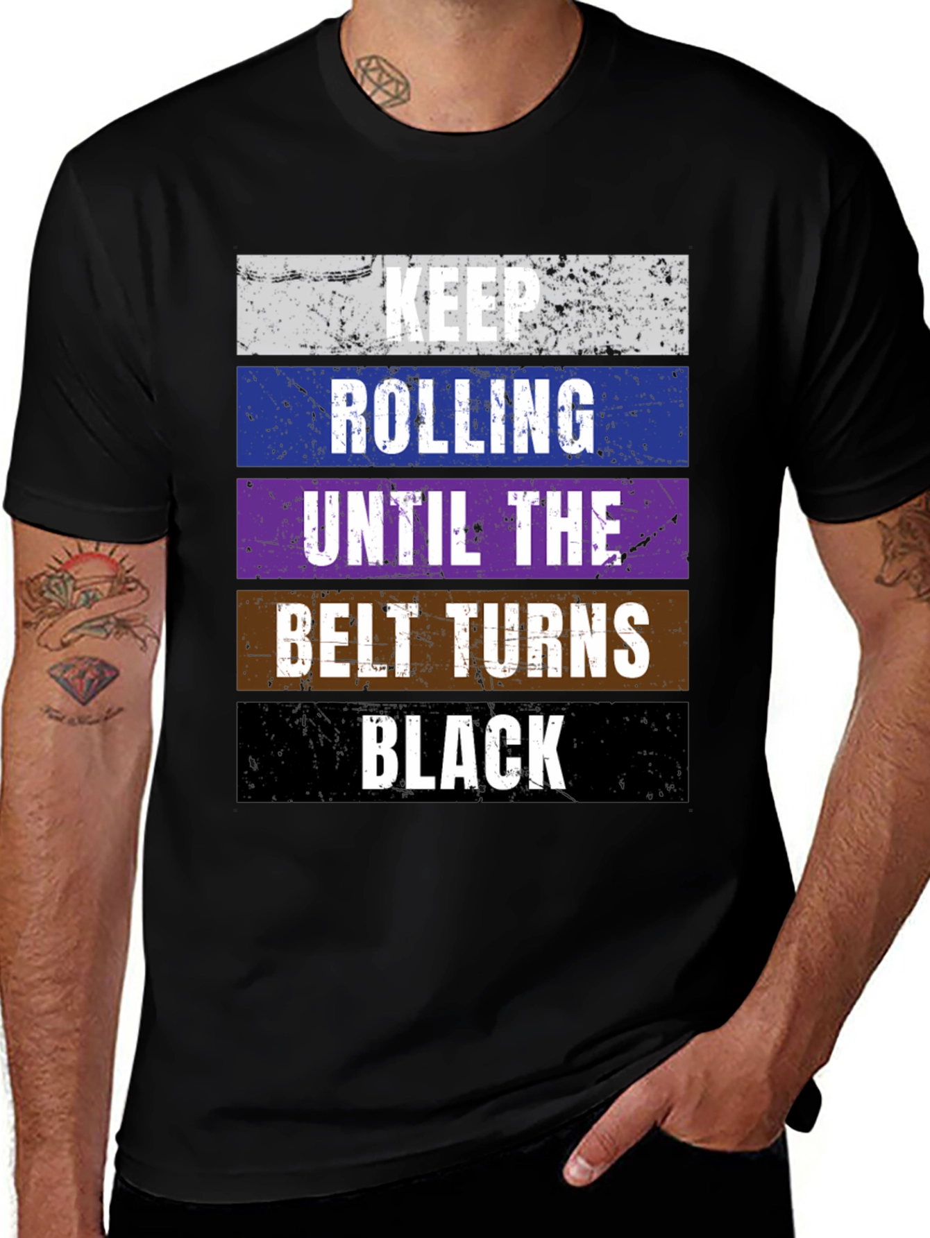 Variant 10 of Keep Rolling Jiu Jitsu T-Shirt