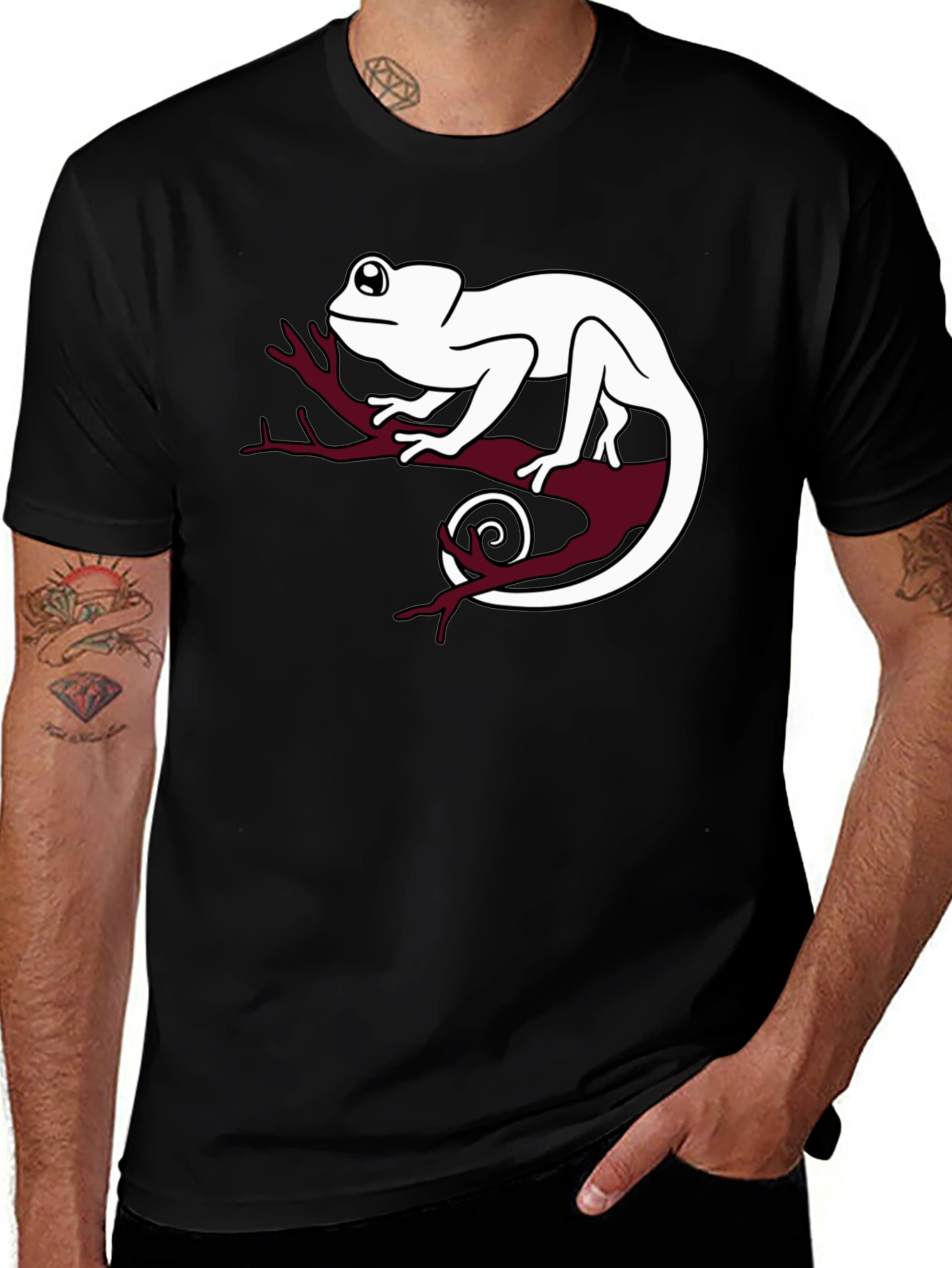 Variant 5 of Chameleon Graphic T-Shirt - Cool Reptile Design