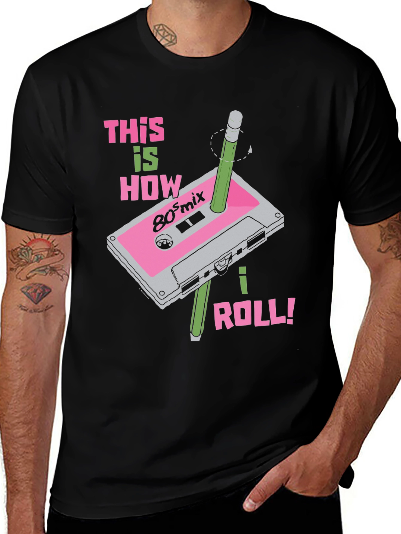 Variant 26 of Retro 80s Mix Cassette Tape T-Shirt