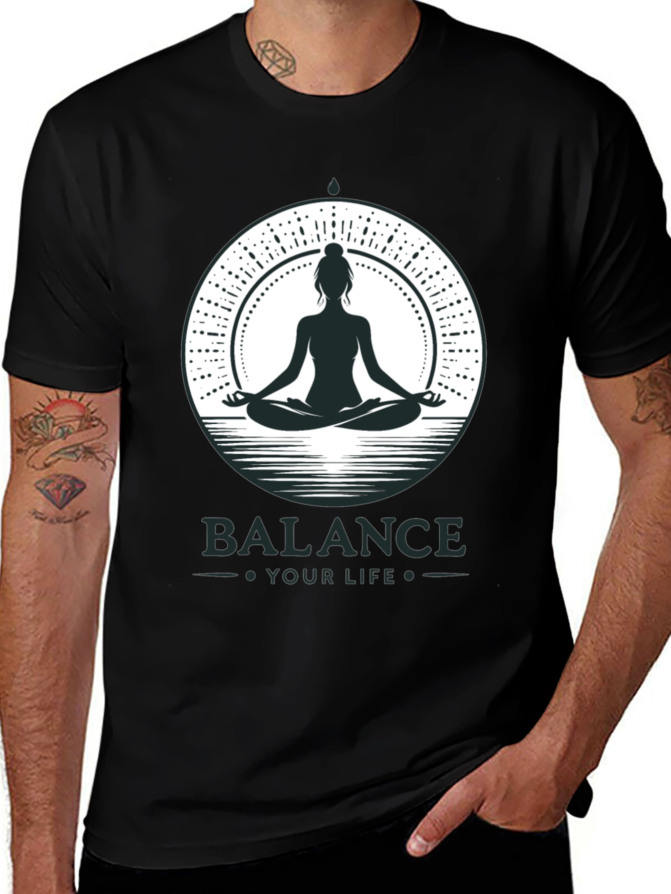 Variant 2 of Balance Your Life Meditation T-Shirt