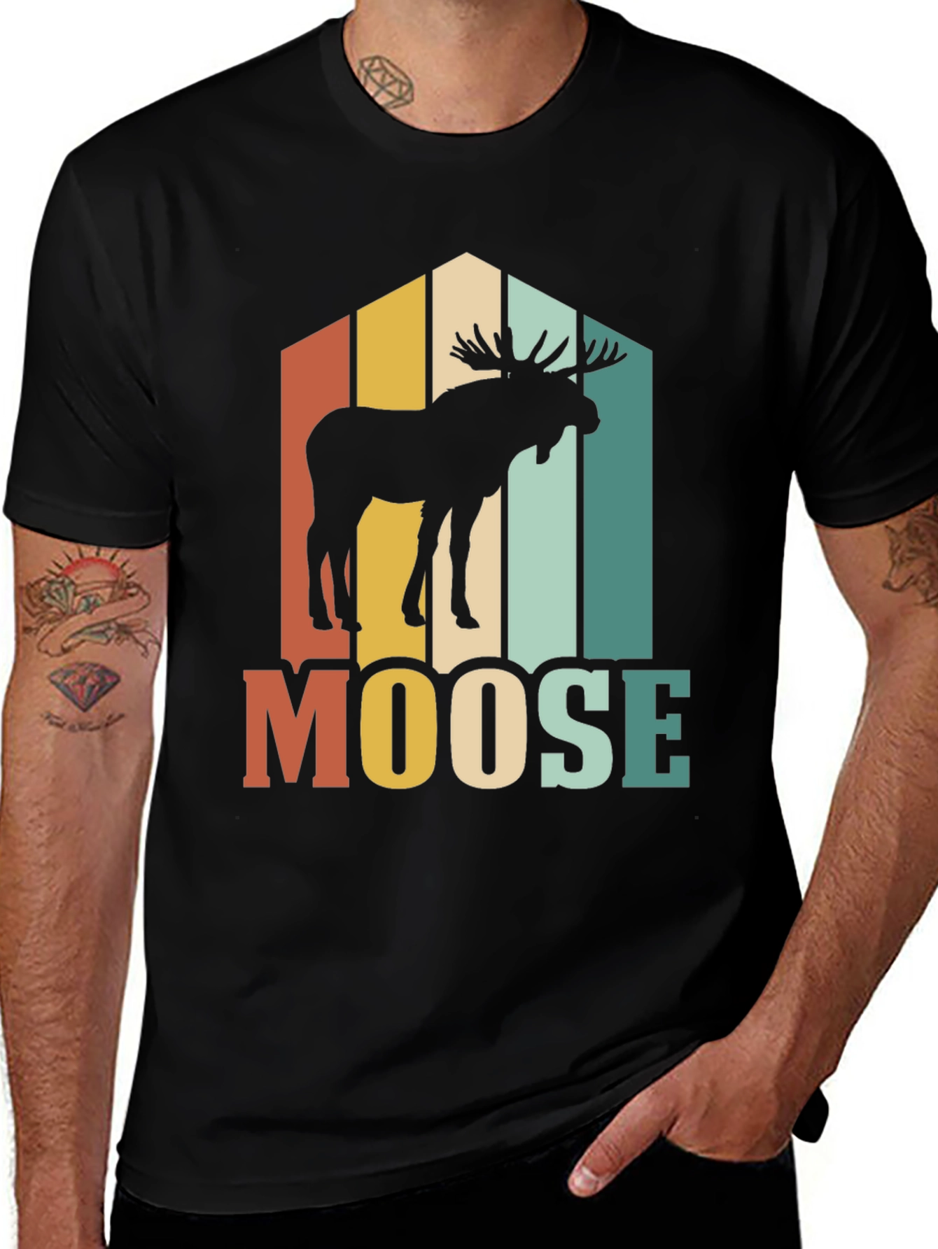 Variant 8 of Retro Moose Graphic T-Shirt