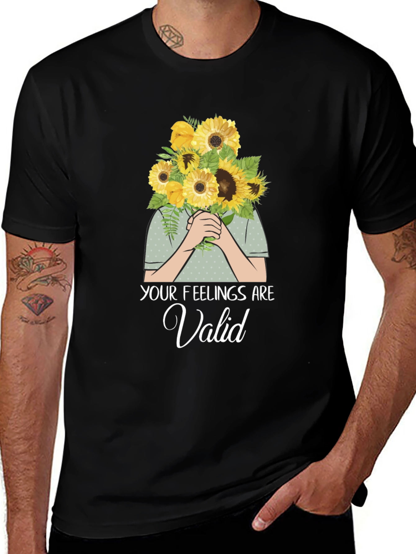 Variant 29 of Valid Feelings Sunflower Graphic Tee