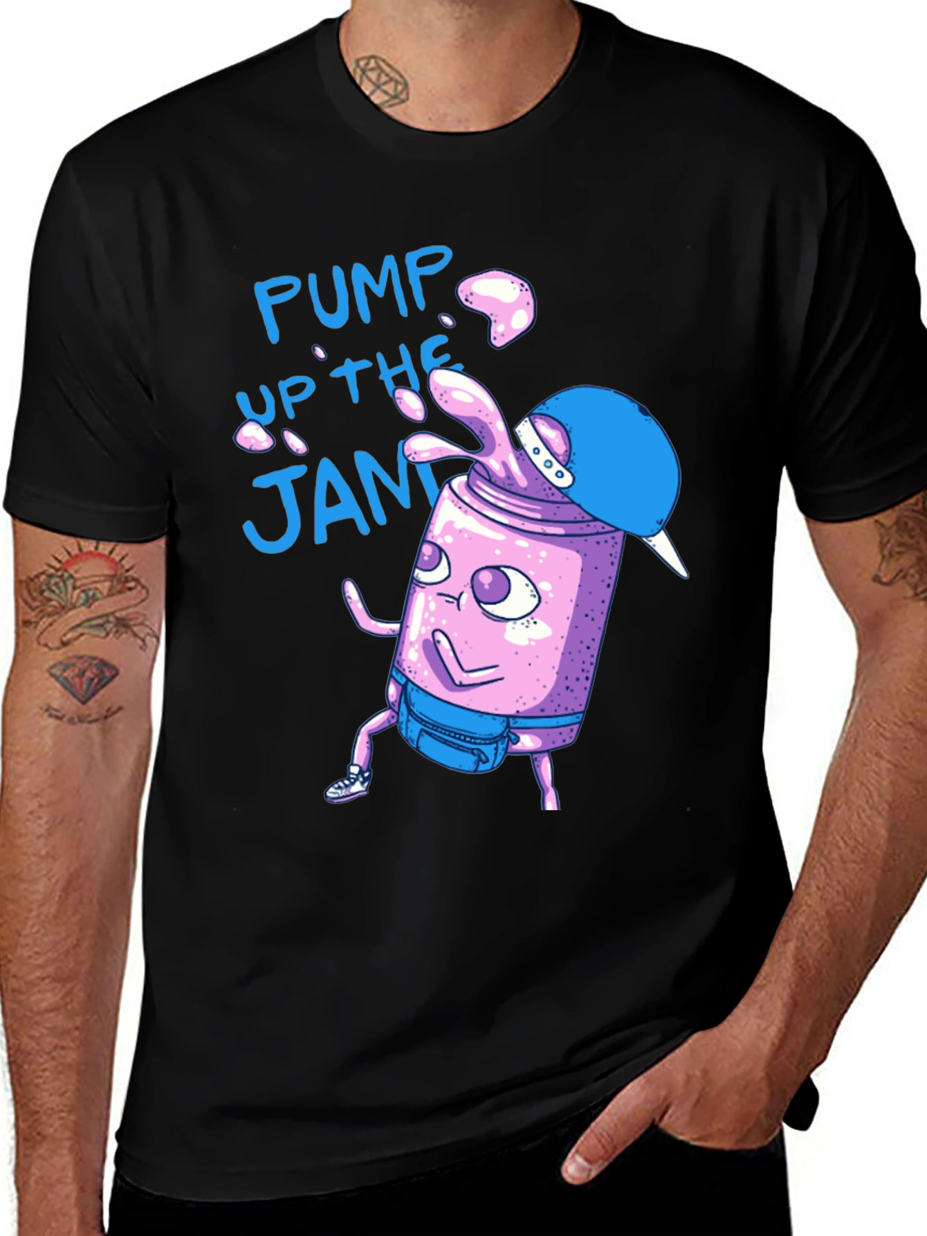 Variant 24 of Pump Up The Jam T-Shirt - Funny Cartoon Graphic Tee