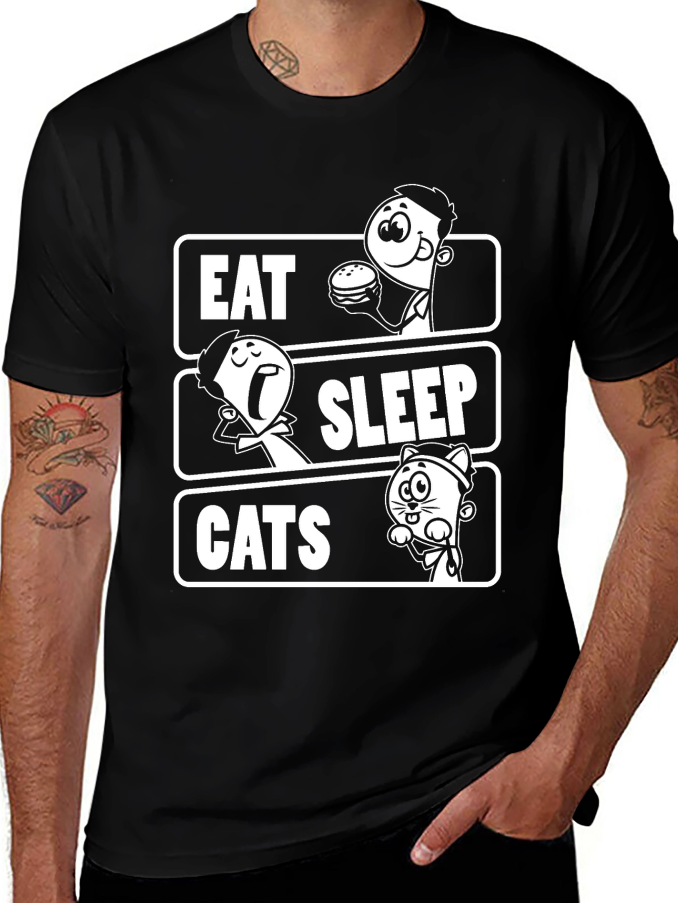 Variant 20 of Eat Sleep Cats T-Shirt