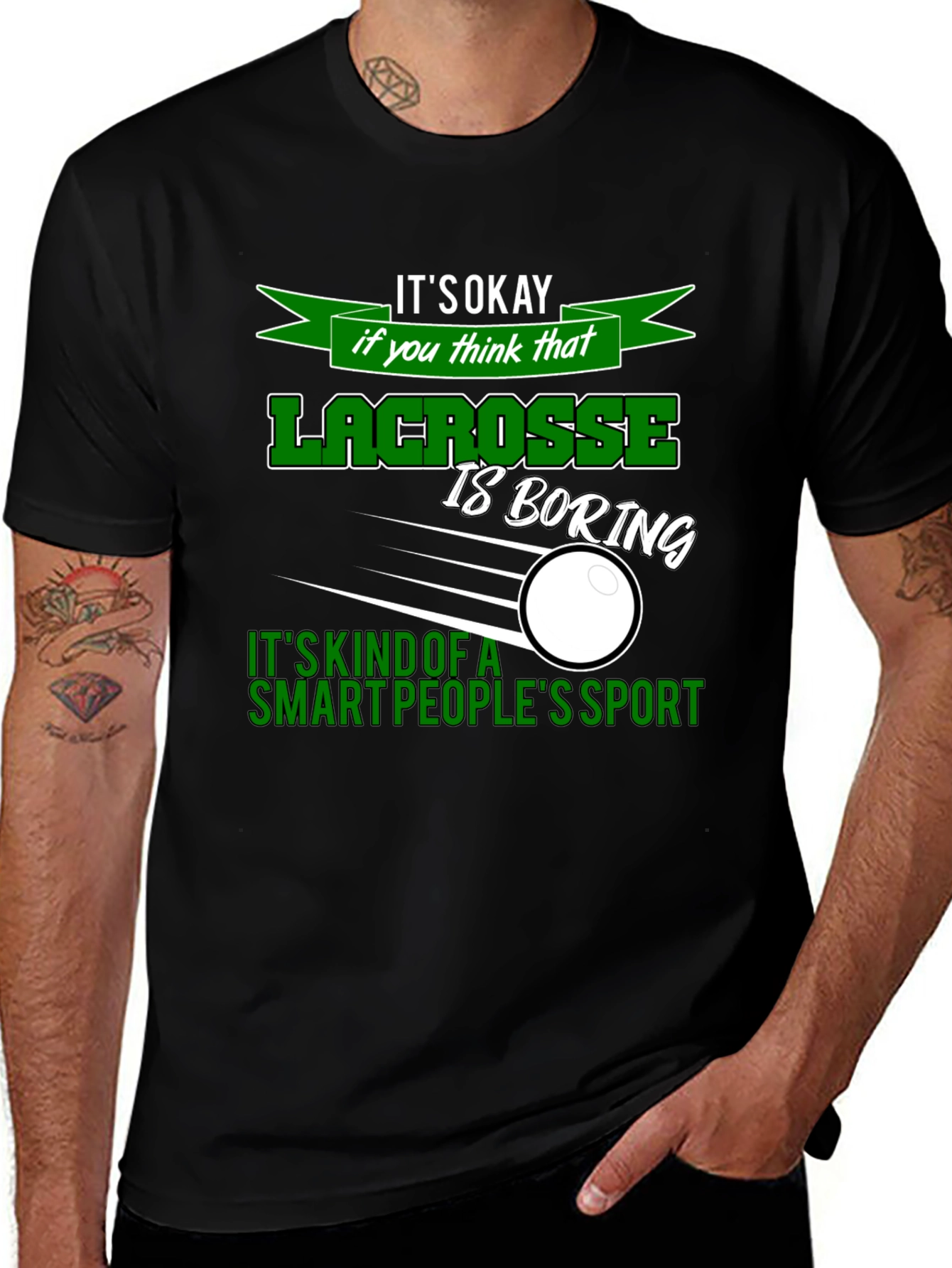 Lacrosse Smart People's Sport Graphic T-Shirt