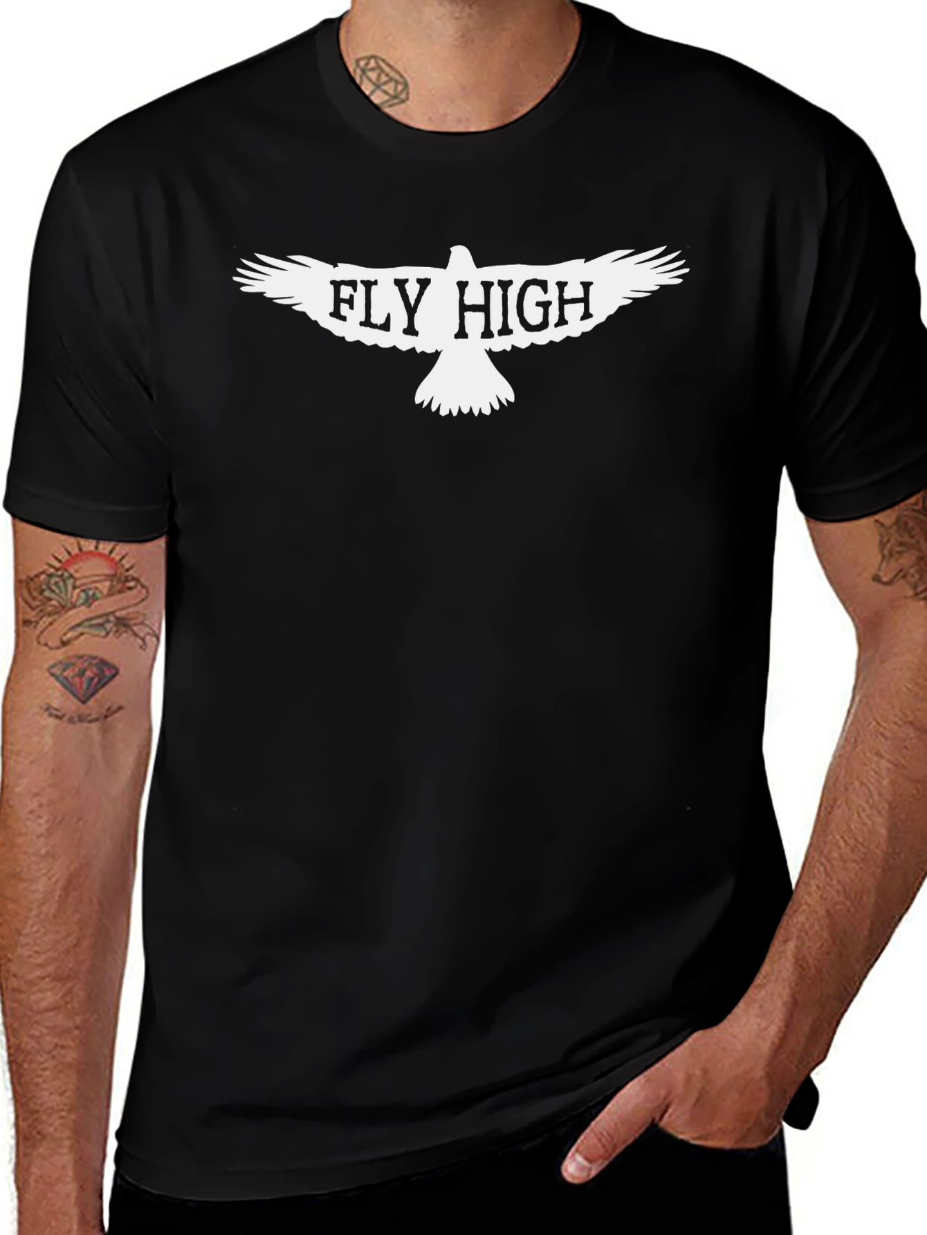Variant 13 of Fly High Graphic Tee - Black