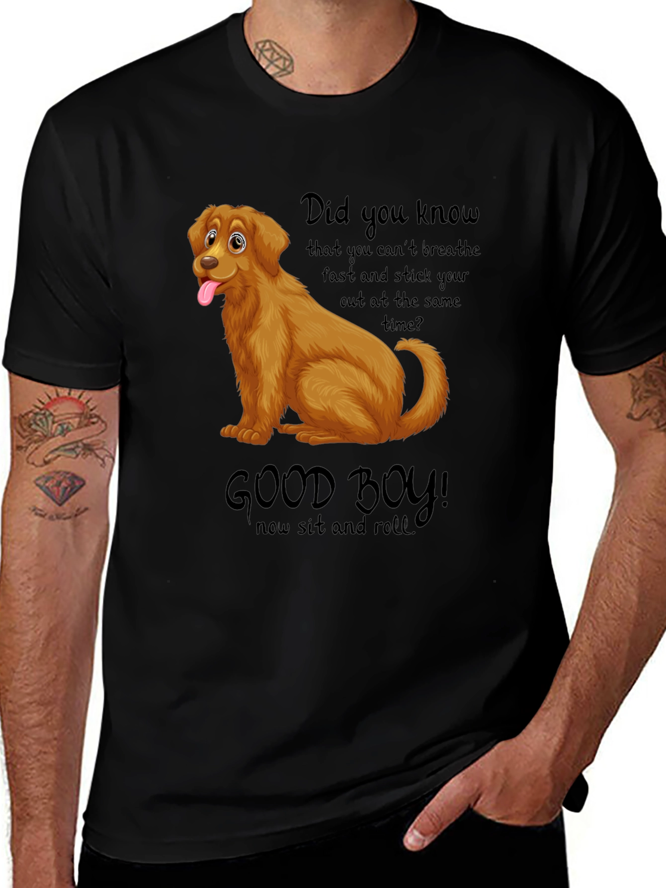Variant 6 of Funny Dog T-Shirt Good Boy Design