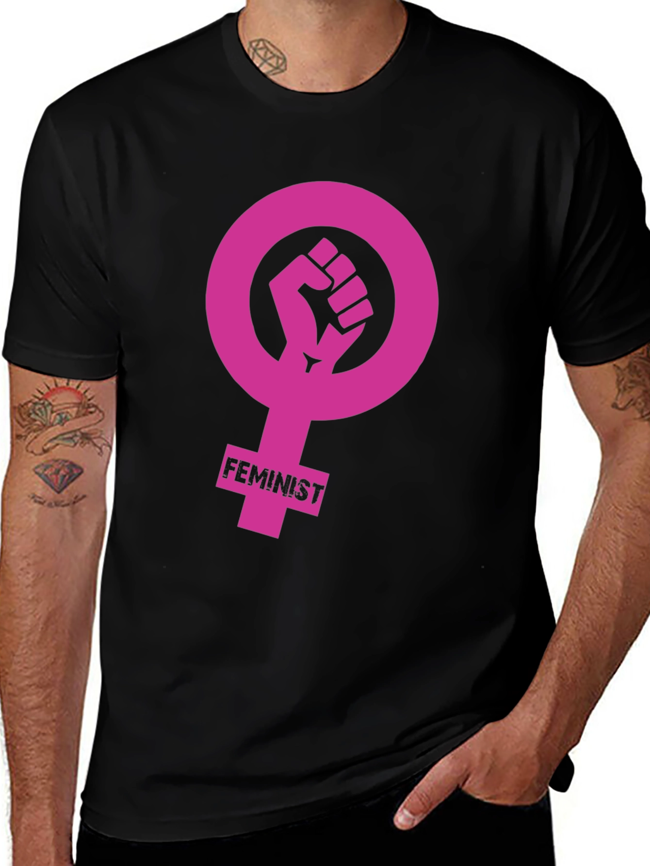 Variant 10 of Feminist Fist T-Shirt - Empowerment Tee