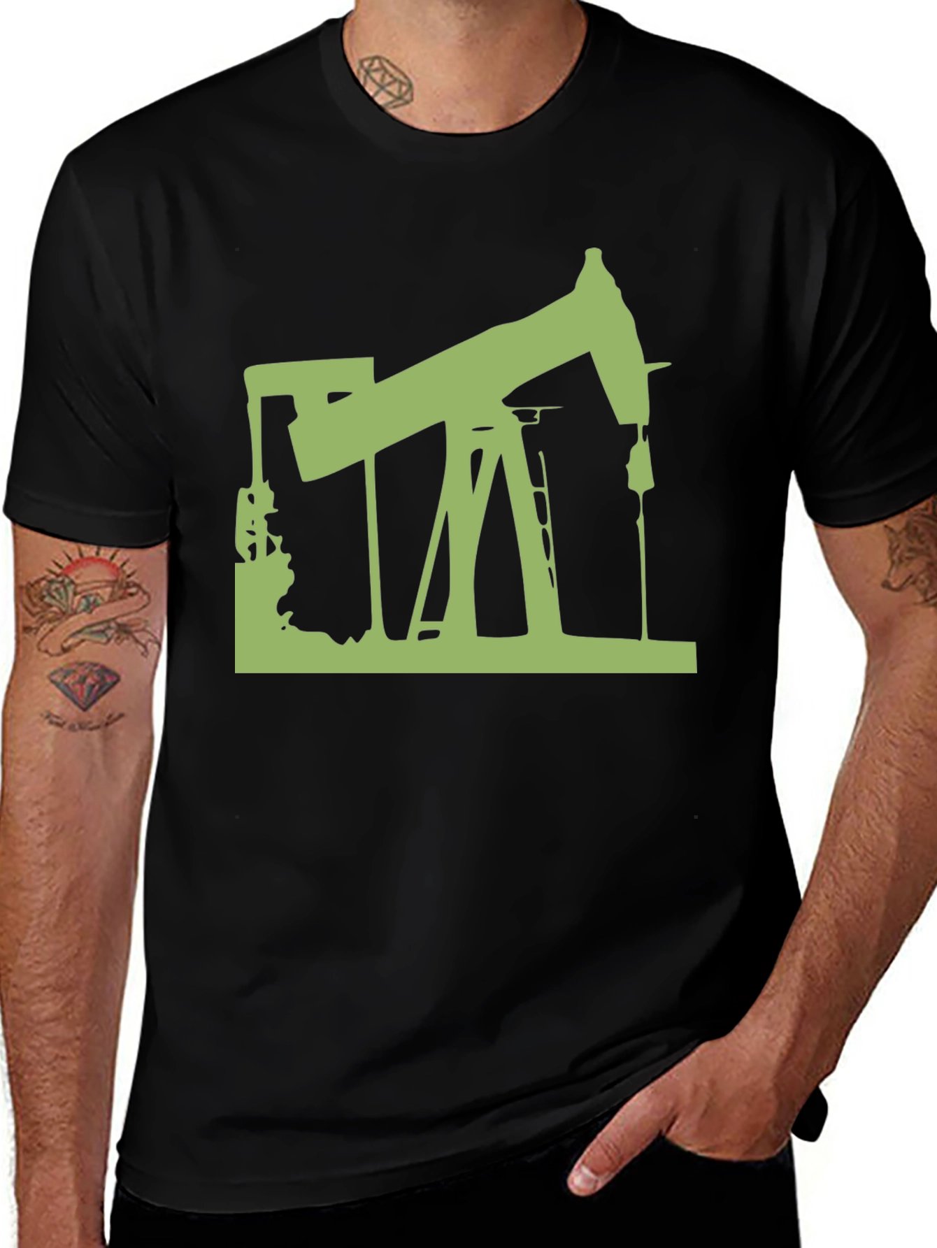 Variant 18 of Oil Rig Graphic Tee - Modern Style