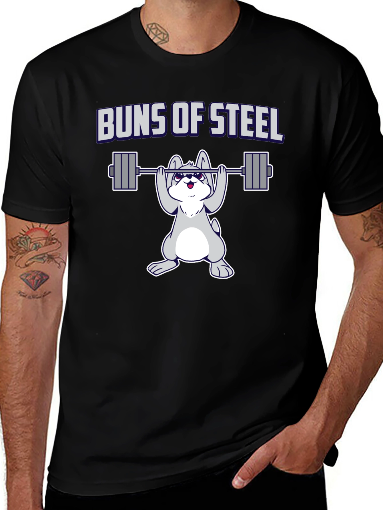 Variant 15 of Buns of Steel Cartoon Graphic Tee