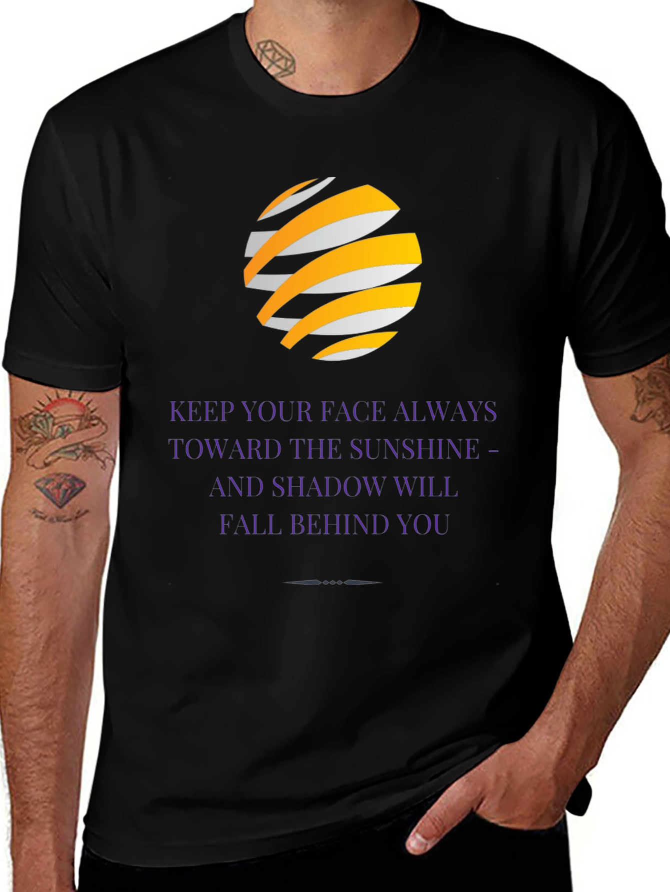 Variant 23 of Sunshine Quote Black T-Shirt