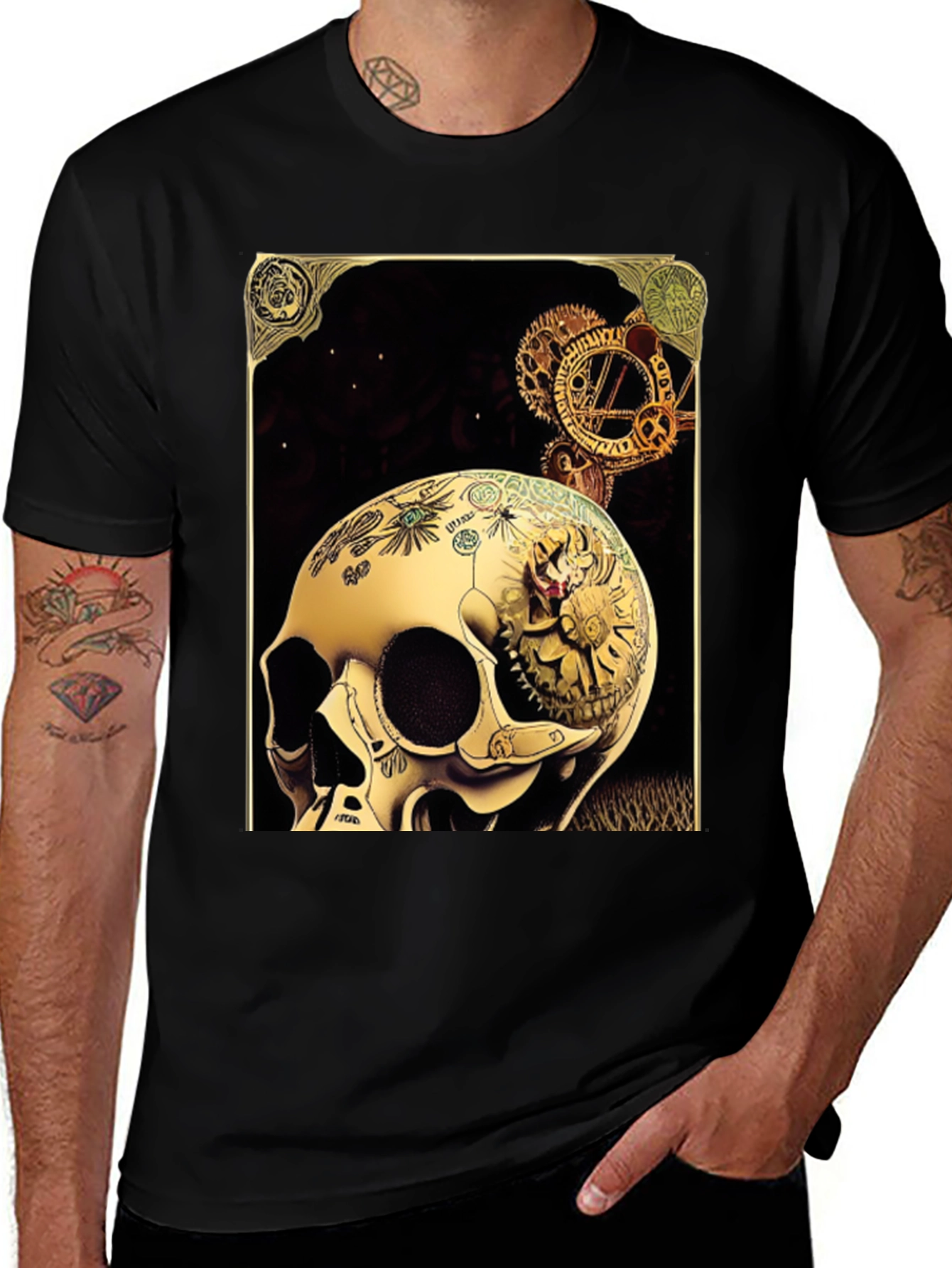 Variant 9 of Steampunk Skull Graphic T-Shirt