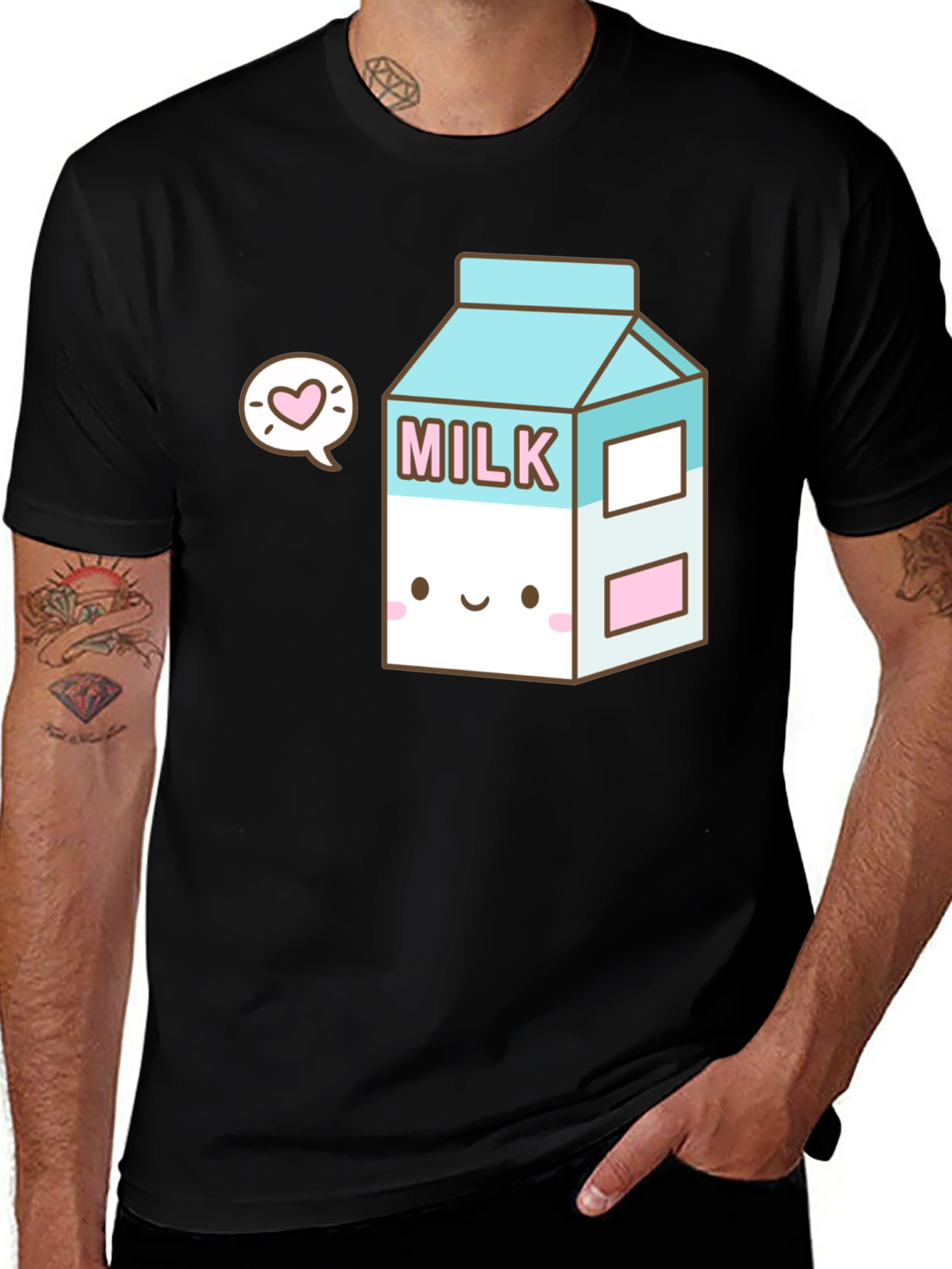 Variant 7 of Kawaii Milk Carton T-Shirt - Cute & Unique Design