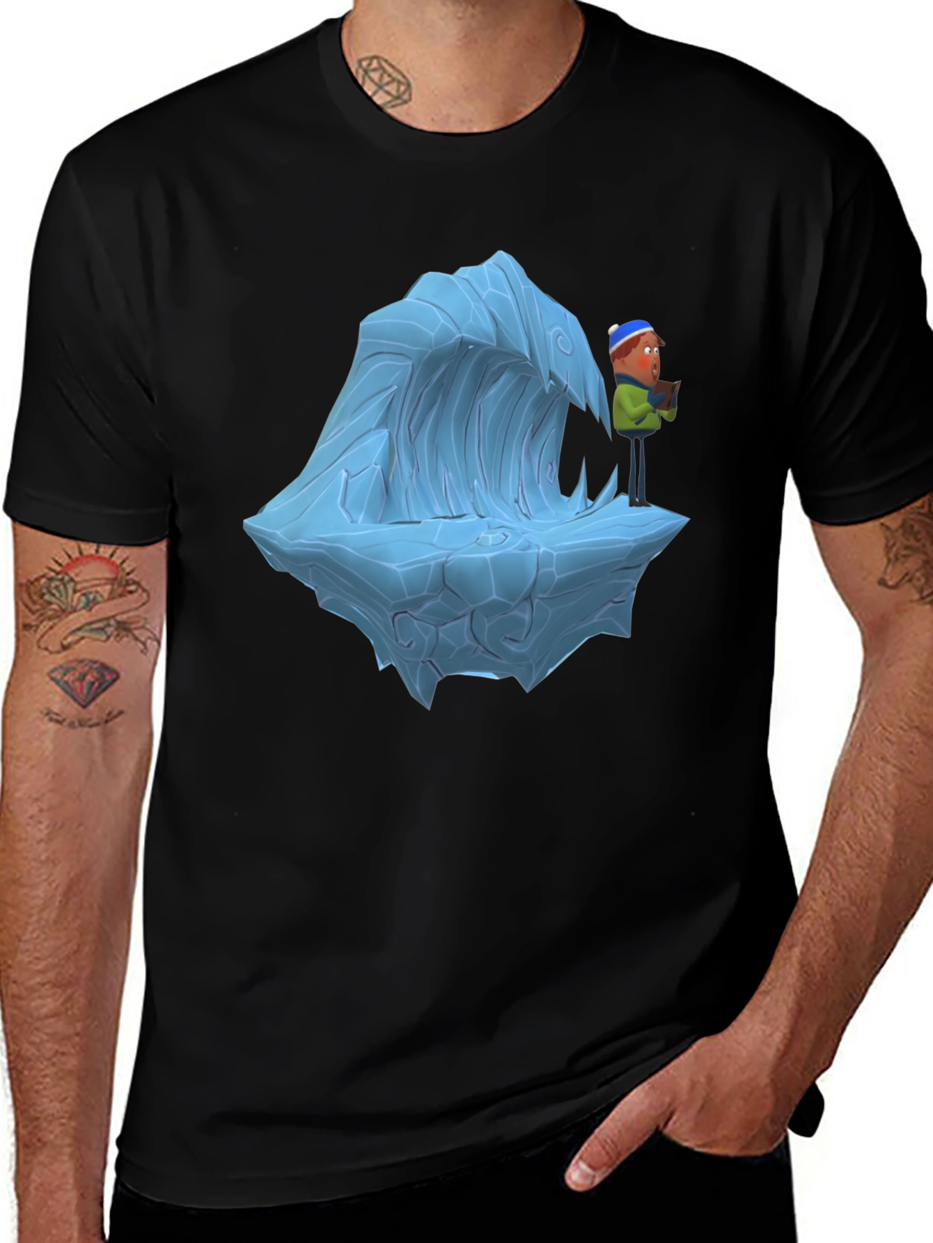 Variant 20 of Cartoon Ice Wave T-Shirt