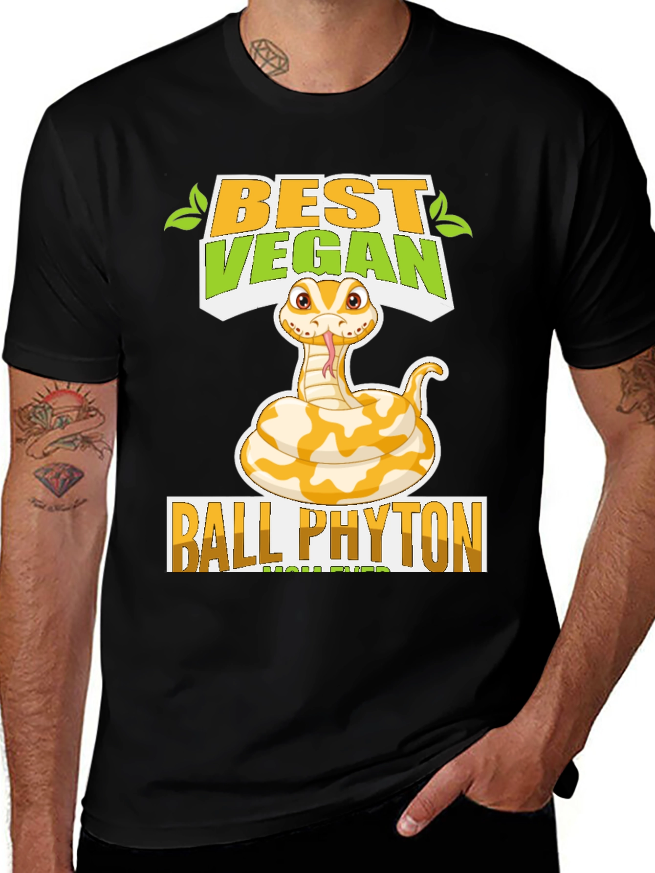 Variant 4 of Vegan Ball Python T-Shirt - Unisex Graphic Tee
