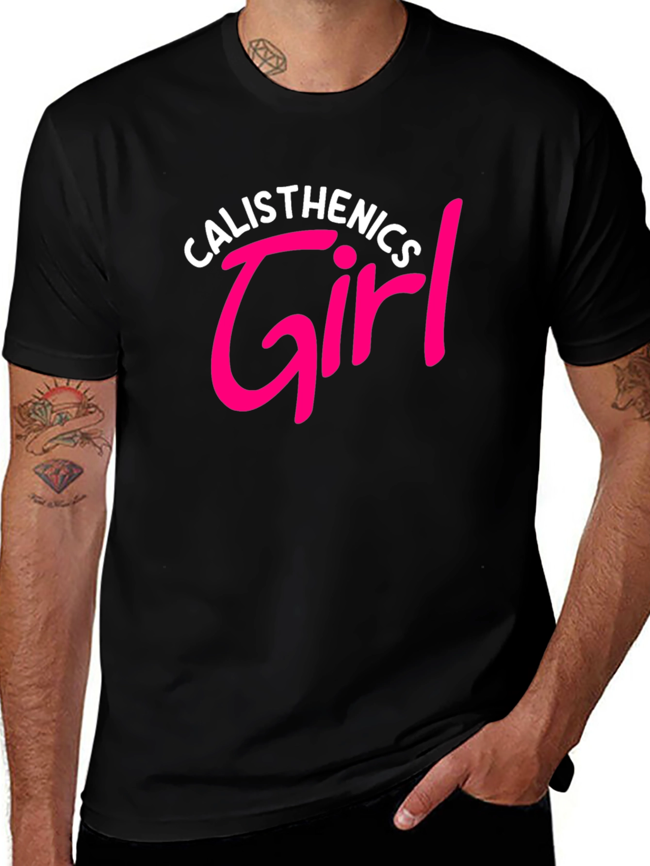 Variant 30 of Calisthenics Girl Black T-Shirt