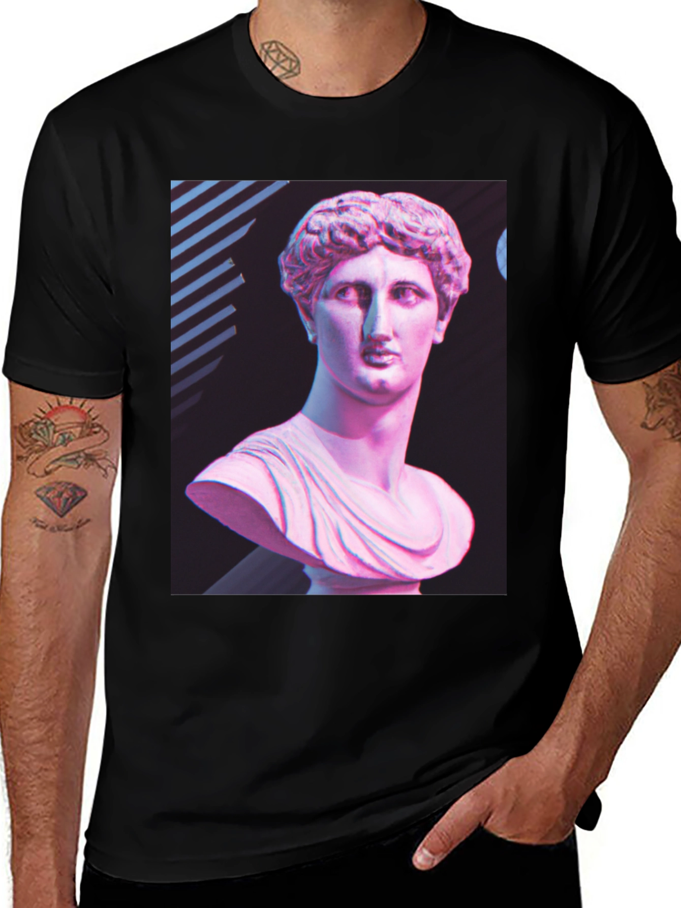 Variant 16 of Classical Bust Graphic Tee - Black