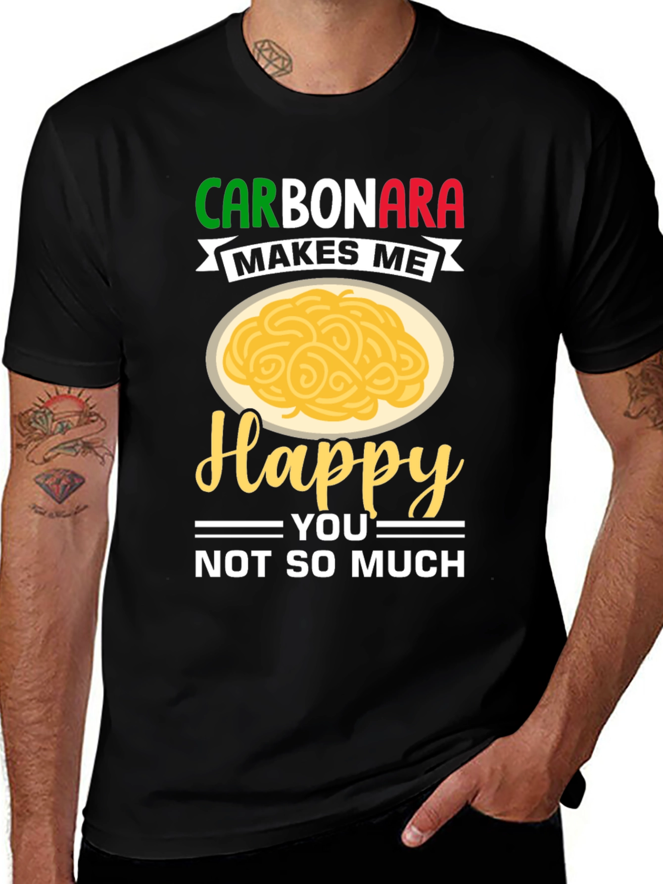 Variant 11 of Carbonara Makes Me Happy T-Shirt