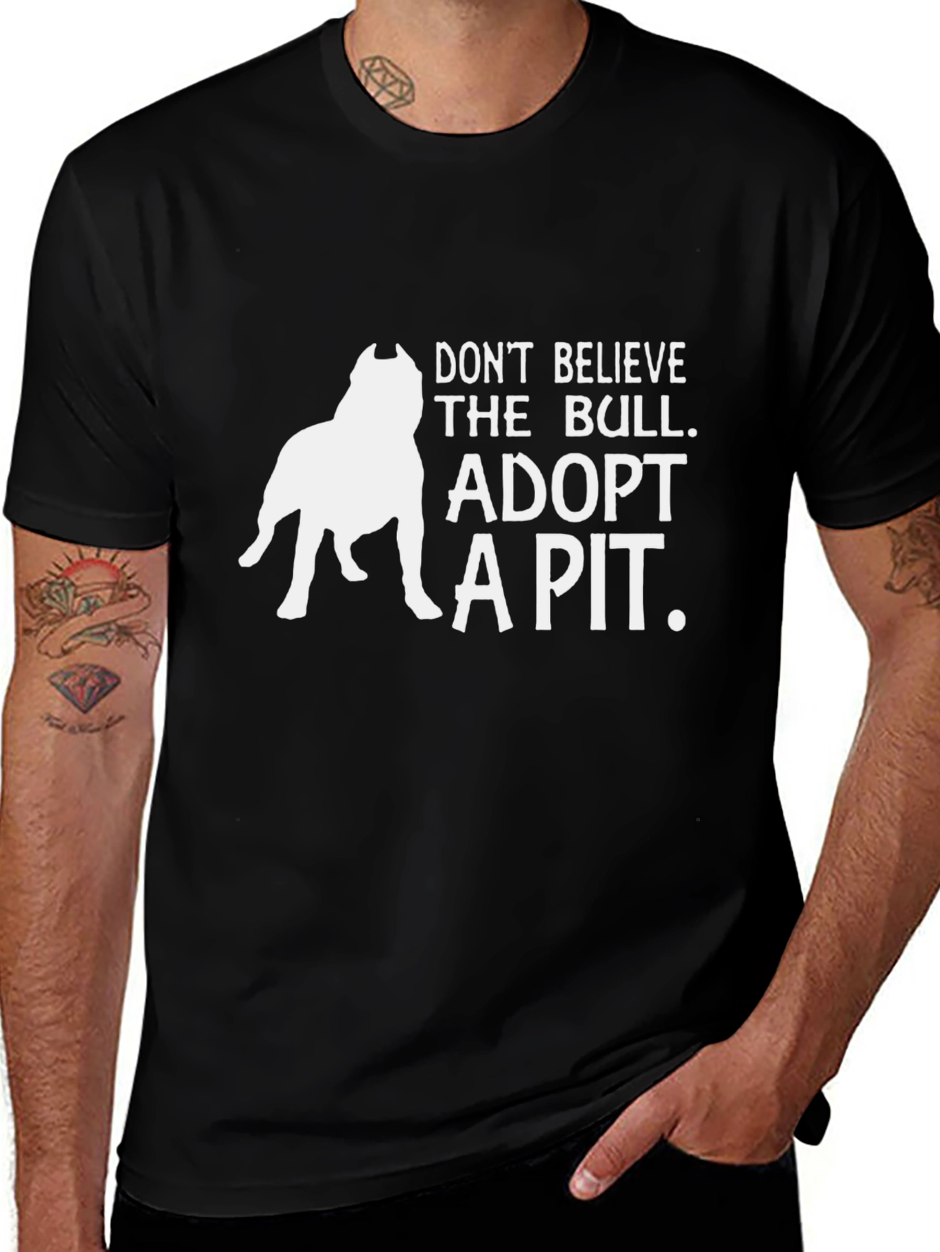 Variant 3 of Adopt a Pit Bull T-Shirt