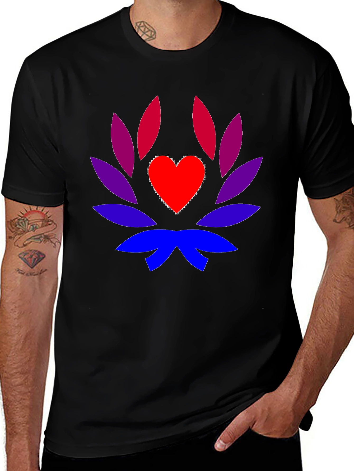 Variant 21 of Heart Lotus Graphic Tee
