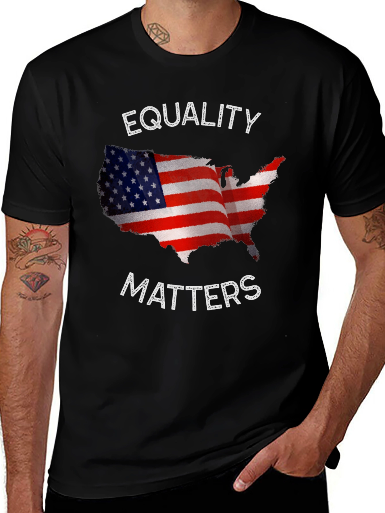Variant 23 of Equality Matters USA Flag Graphic Tee
