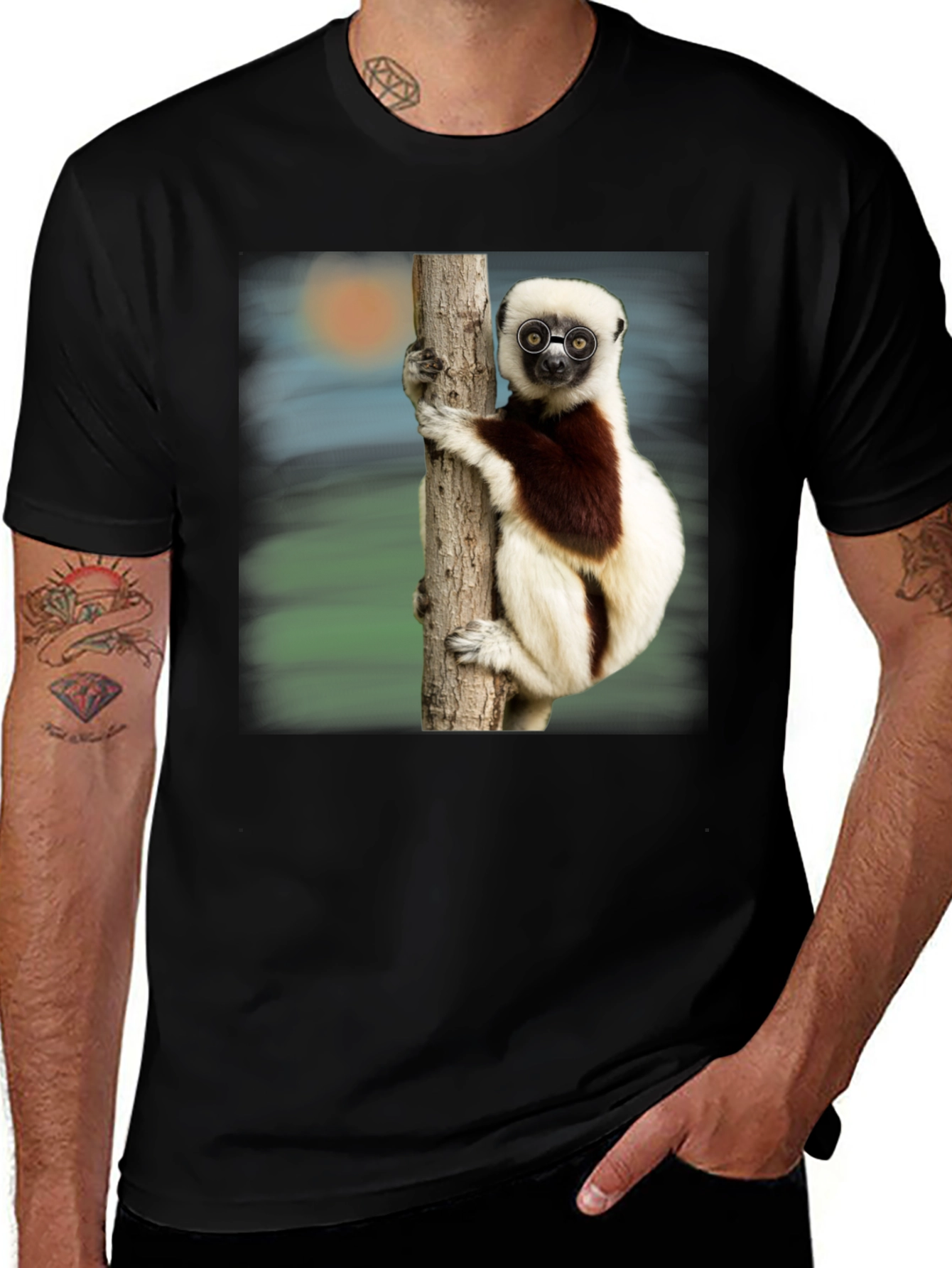 Variant 15 of Lemur with Glasses T-Shirt