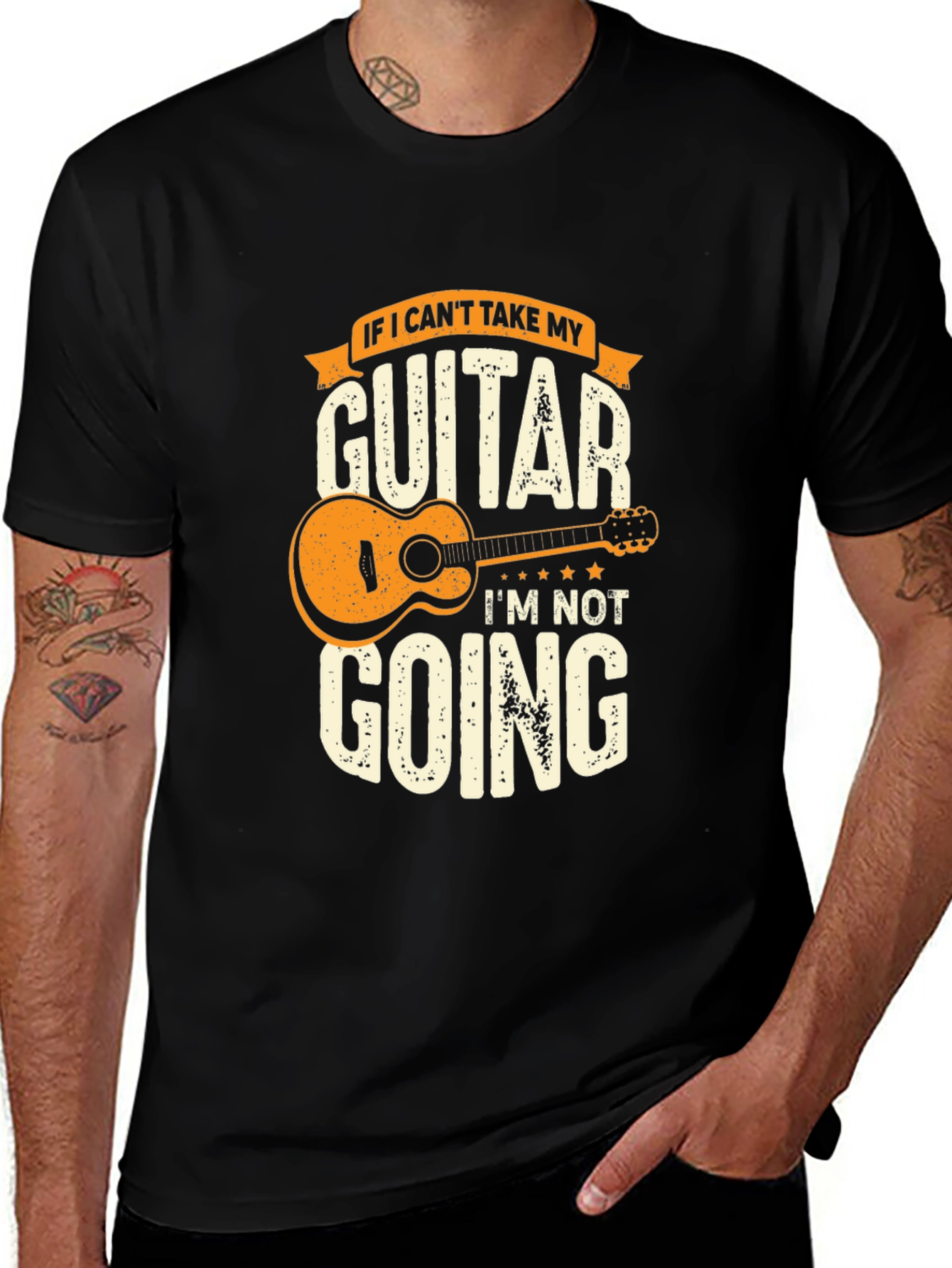 Variant 30 of Guitar Lover T-Shirt - If I Can't Take My Guitar Tee