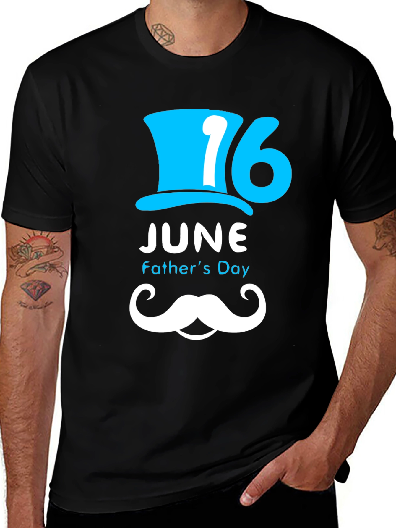 Father's Day June 16th T-Shirt - Black Tee