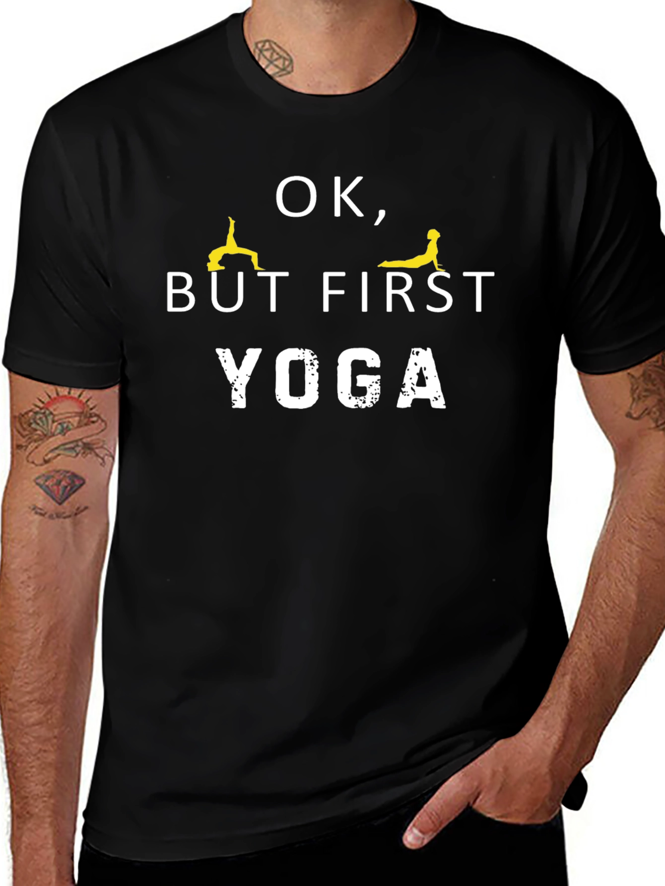 Variant 27 of OK But First Yoga Graphic Tee