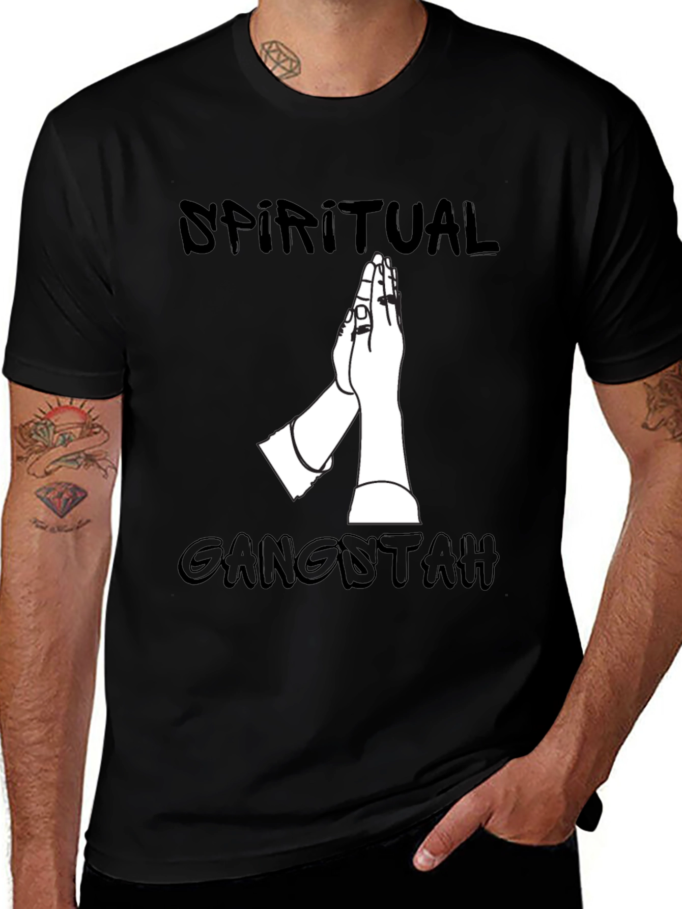 Spiritual Gangsta Black T-Shirt