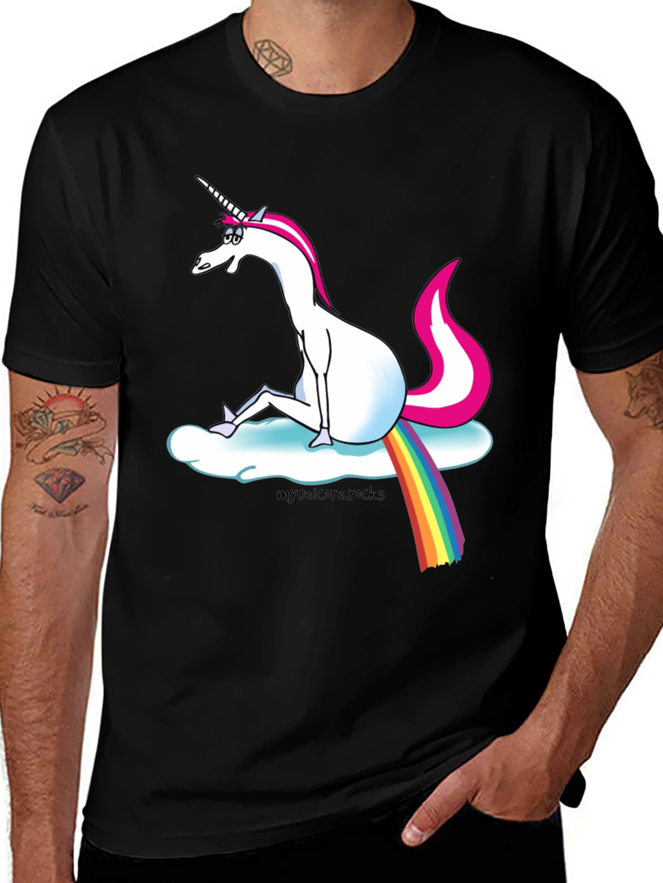 Variant 5 of Unicorn Rainbow Cloud Graphic T-Shirt