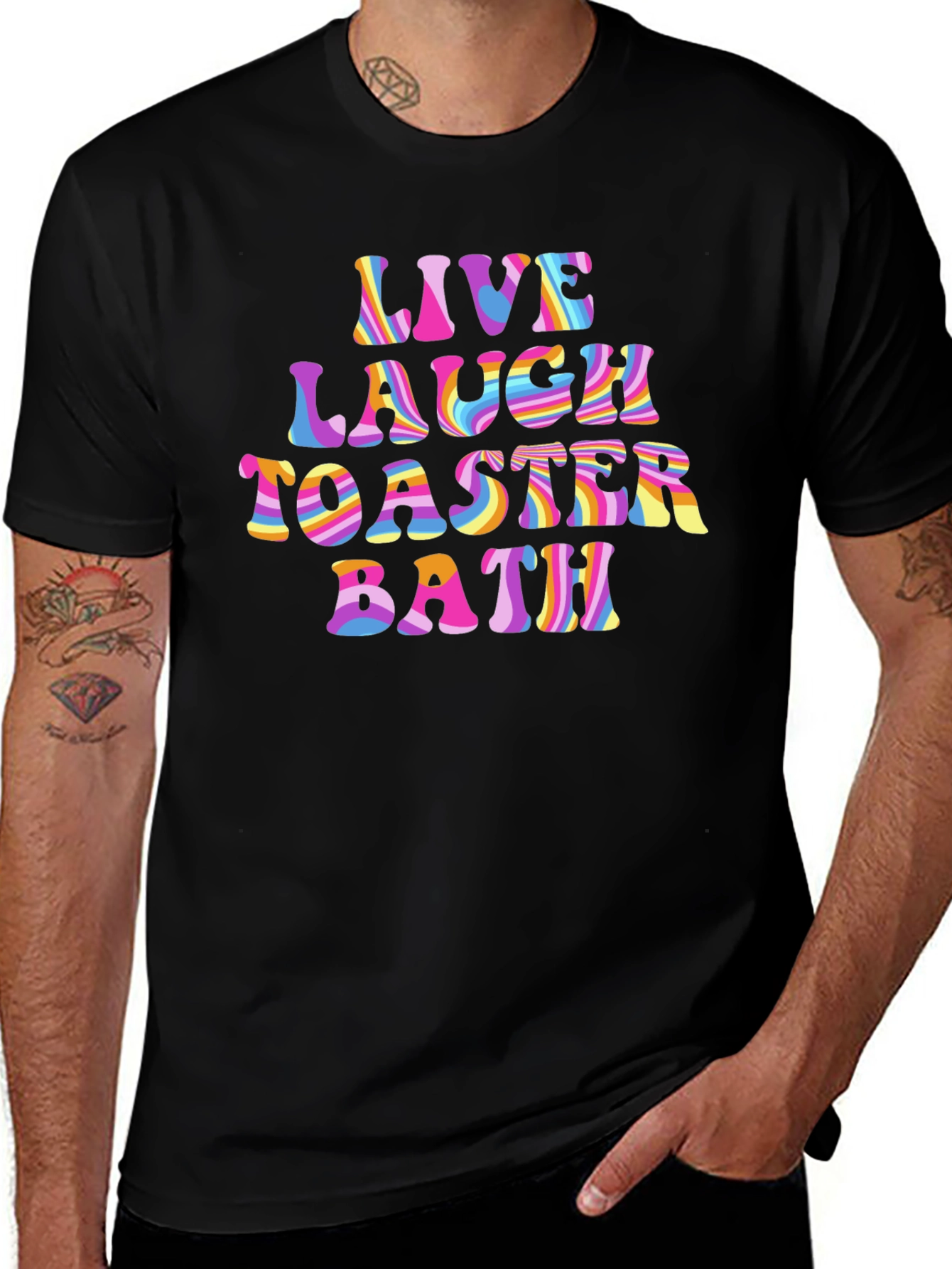 Variant 16 of Live Laugh Toaster Bath Graphic Tee