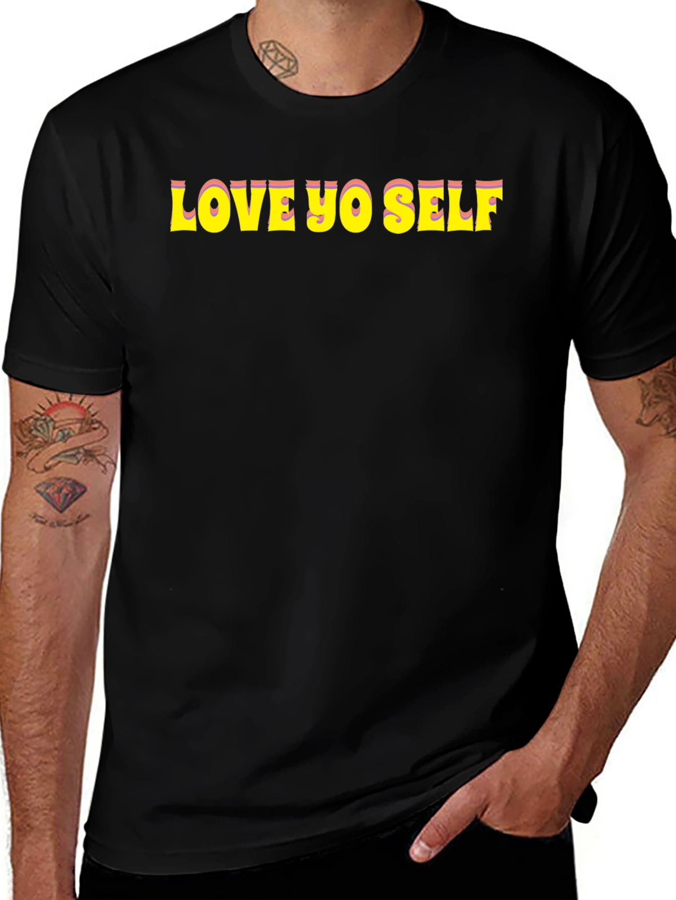 Variant 15 of Love Yo Self T-Shirt - Positive Message Tee