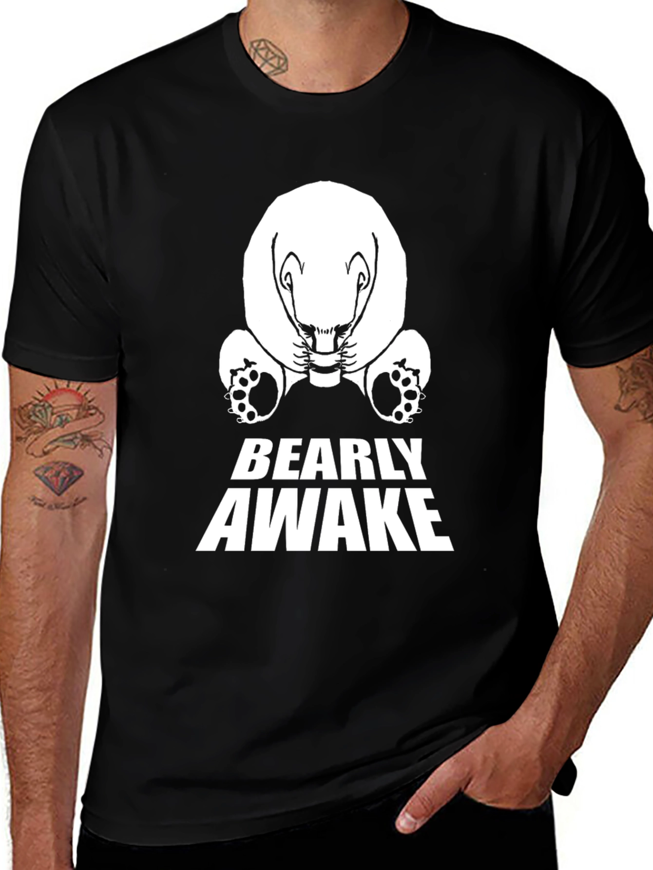 Variant 4 of Bearly Awake Graphic T-Shirt - Soft Cotton Comfort