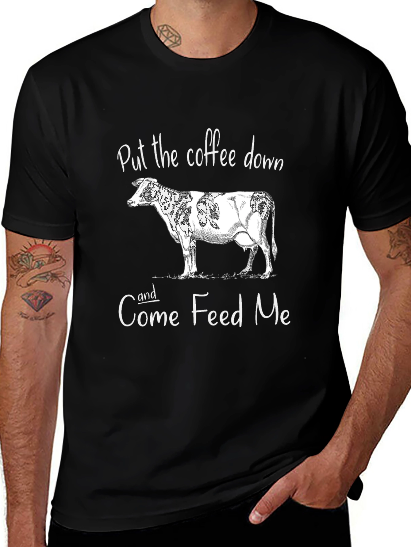 Variant 3 of Cow T-Shirt - Put the Coffee Down