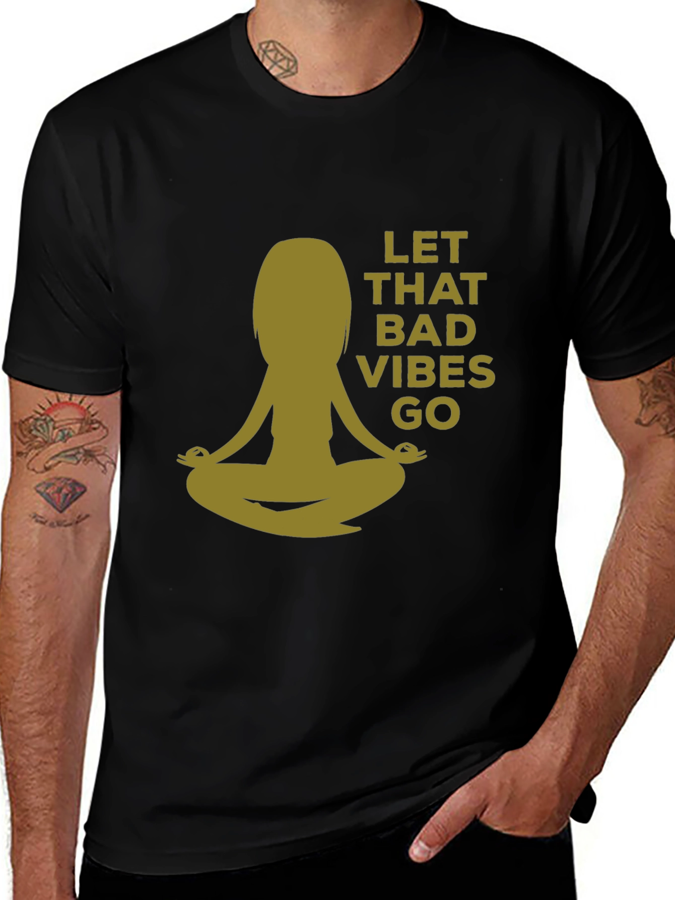 Variant 19 of Zen Vibes Black T-Shirt