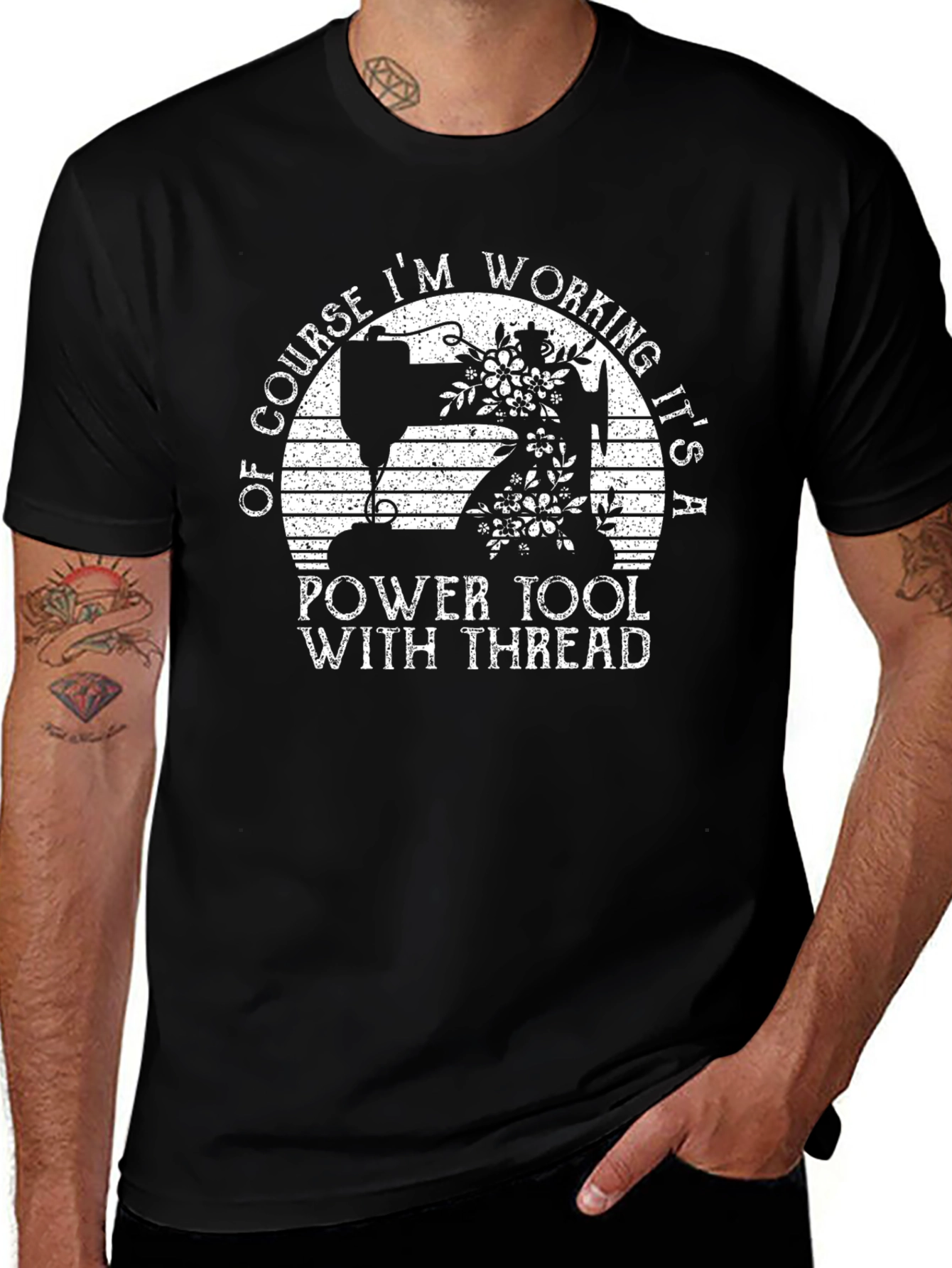 Variant 15 of Sewing Machine Power Tool T-Shirt