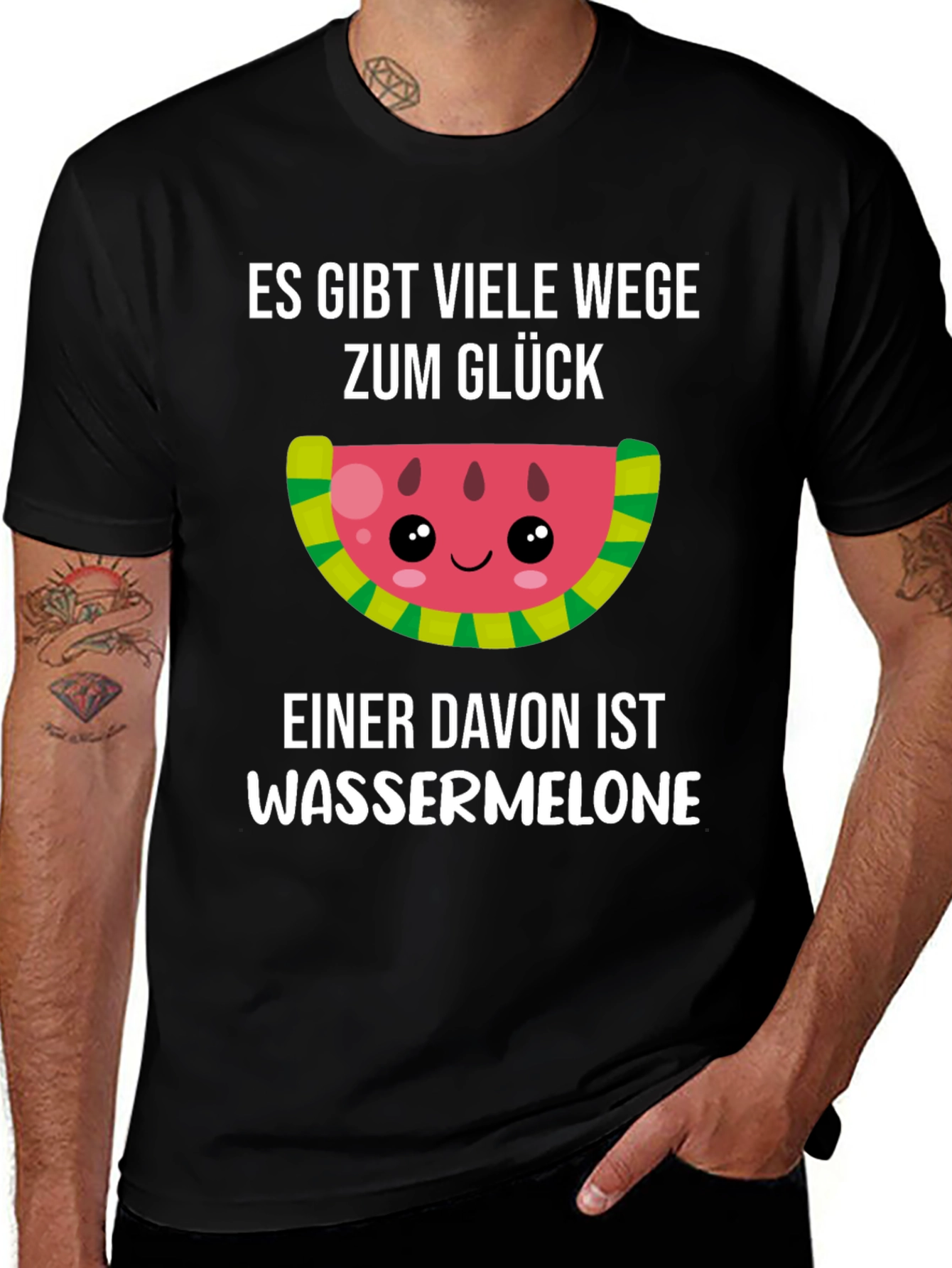 Variant 19 of Funny Watermelon Glück T-Shirt