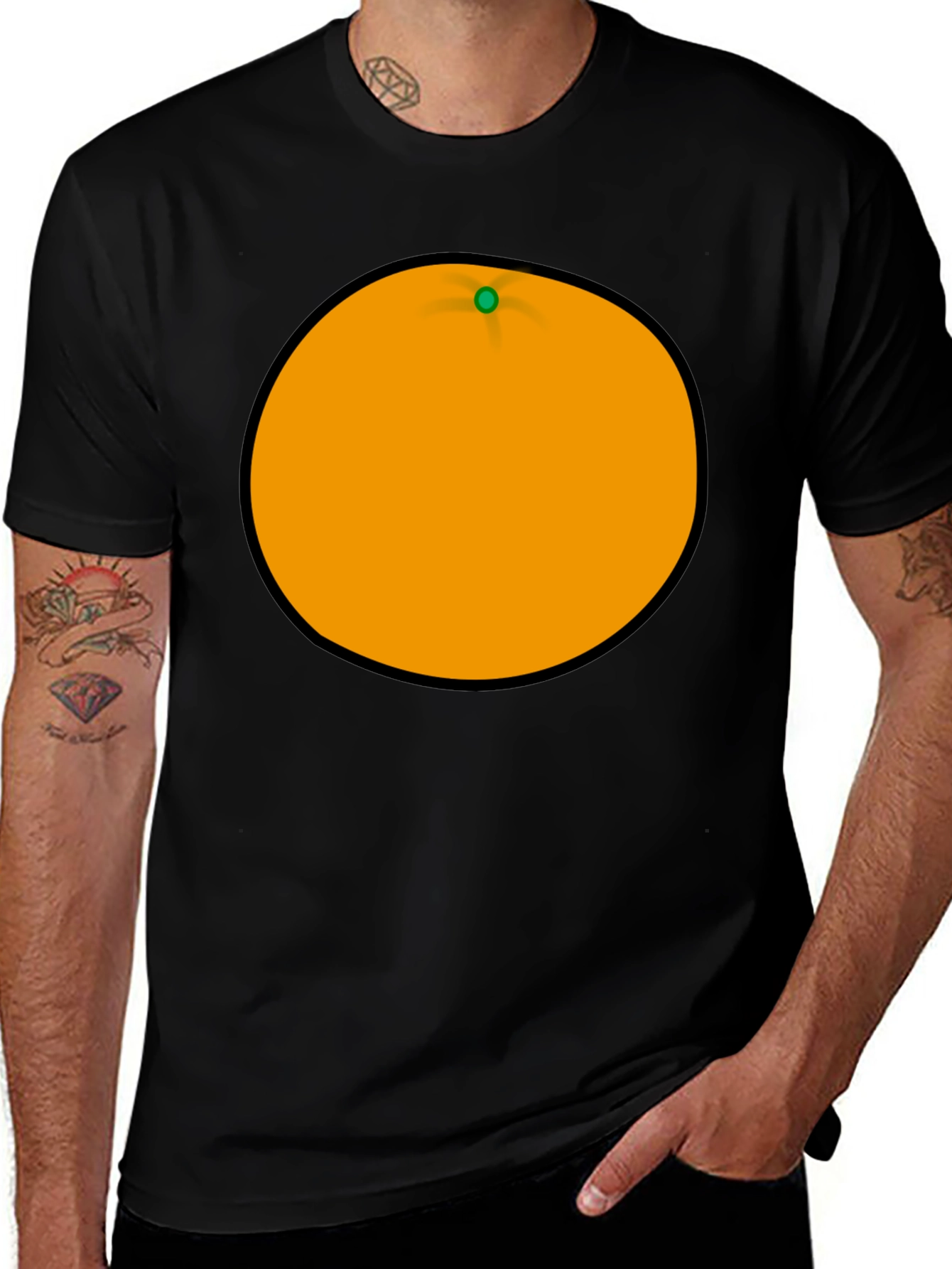Orange Graphic Tee - Fun & Fresh Fruit T-Shirt