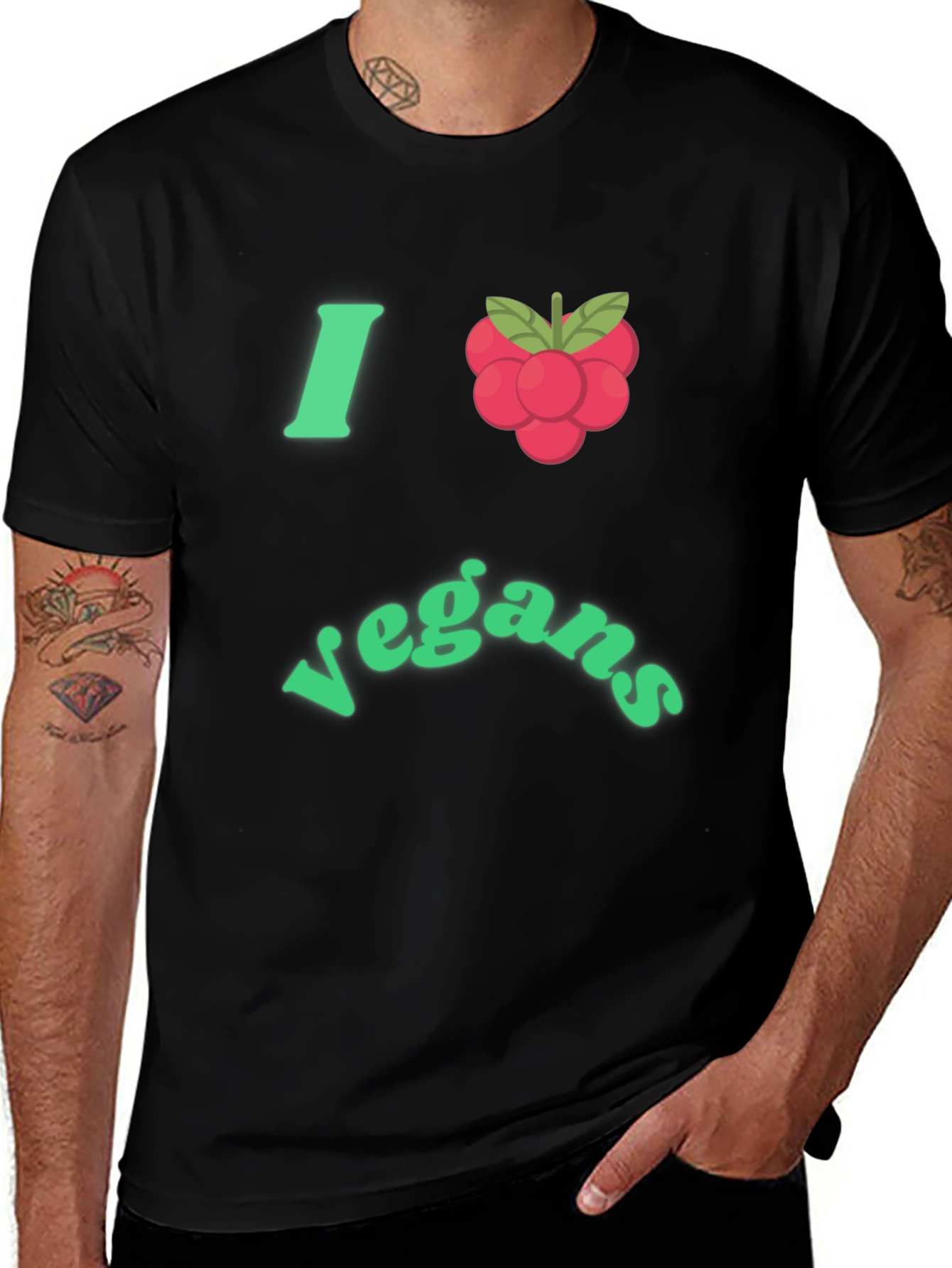 I Raspberry Vegans Graphic T-Shirt