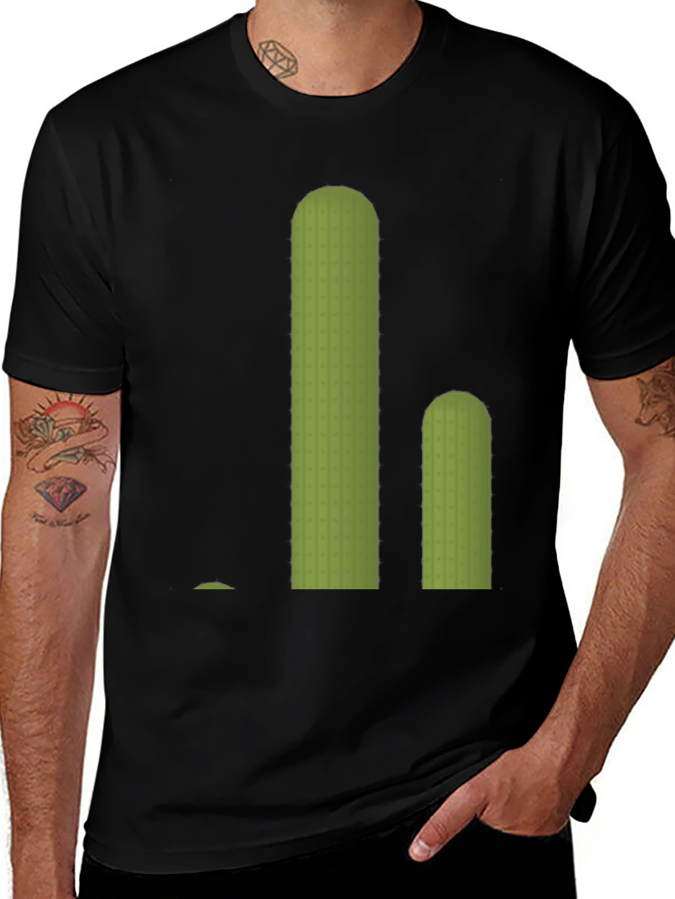Variant 18 of Cactus Graphic Print Tee - Desert Style