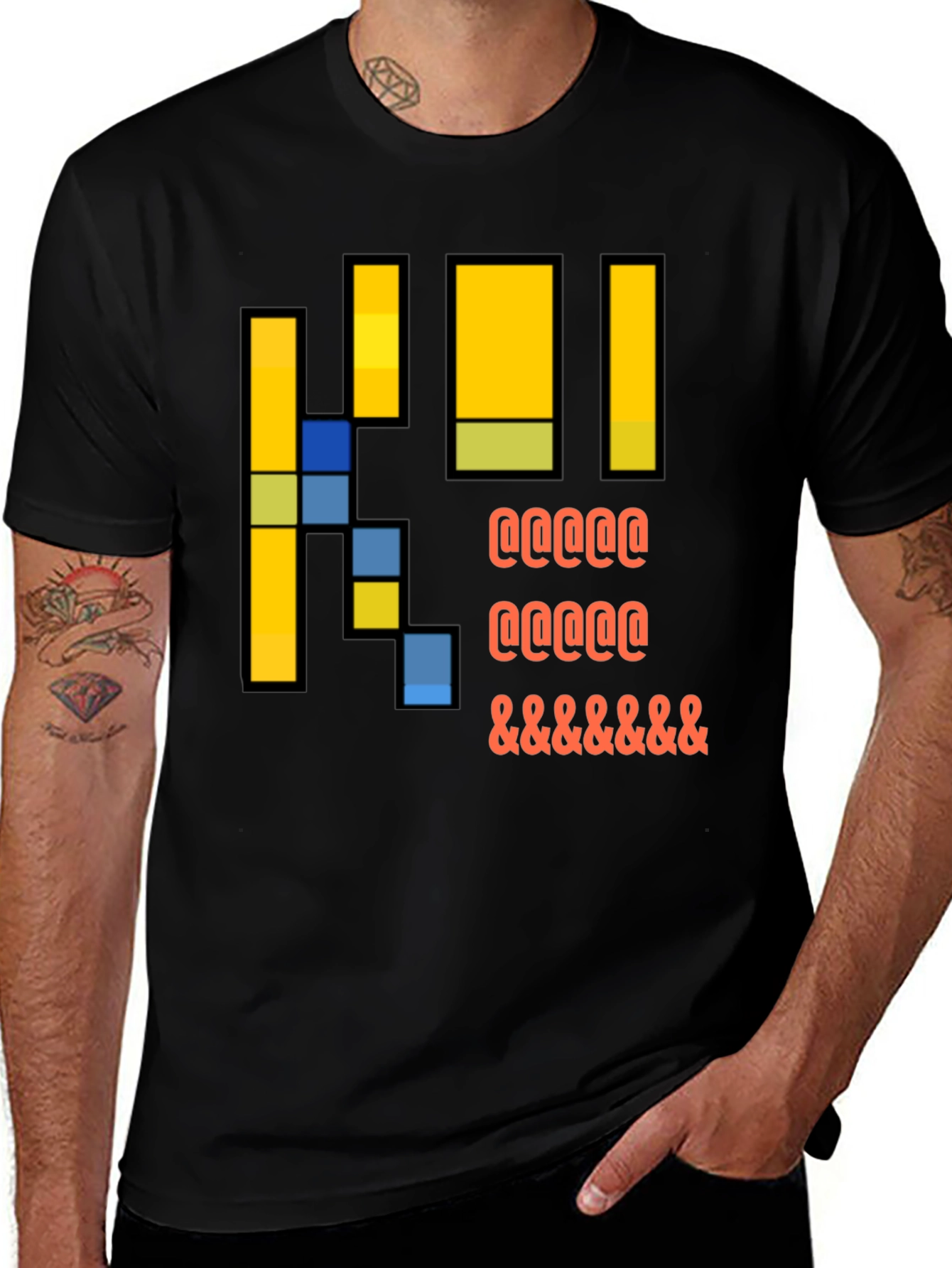 Variant 10 of Pixel Art Graphic T-Shirt - Casual Black Tee