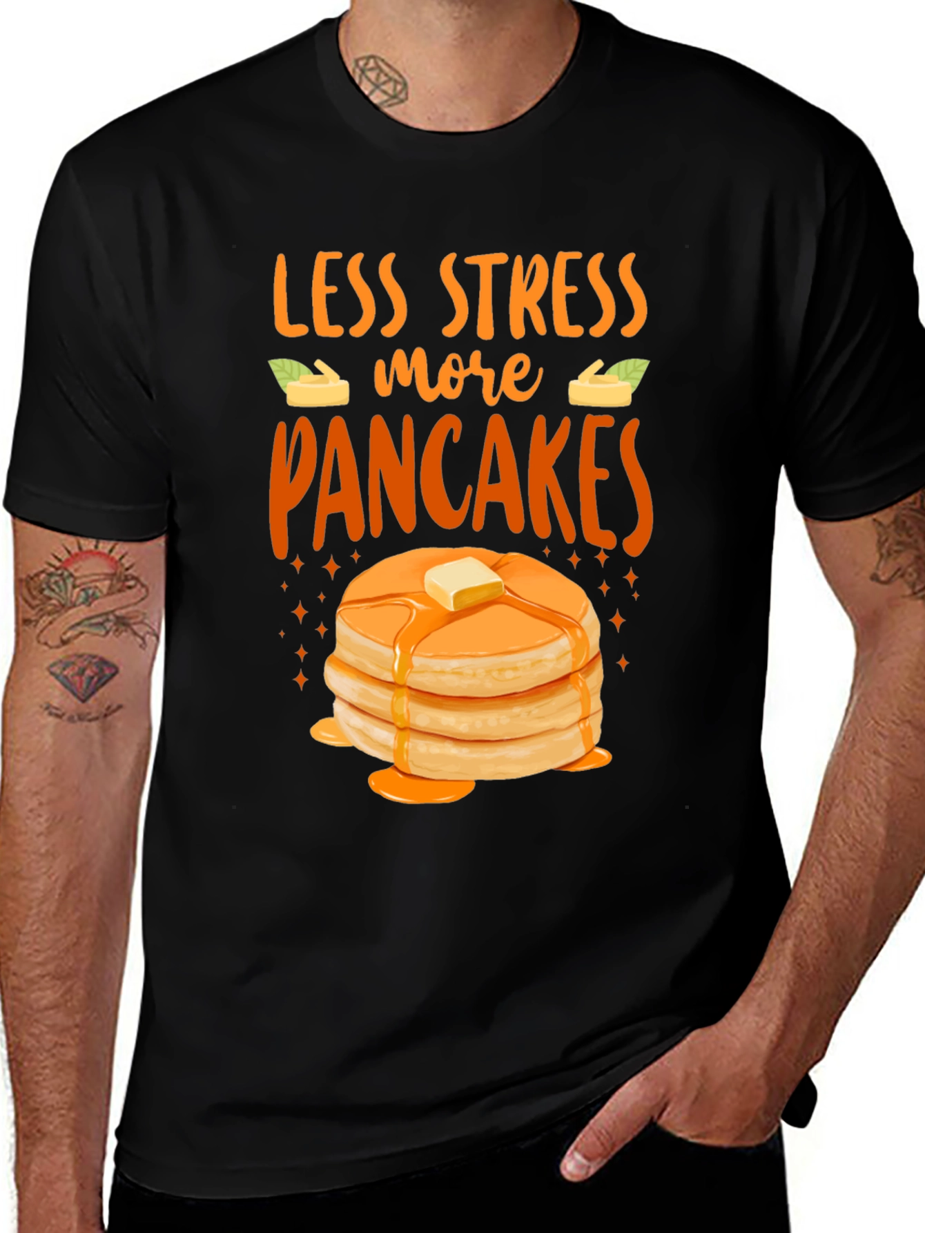 Variant 14 of Less Stress More Pancakes Graphic Tee