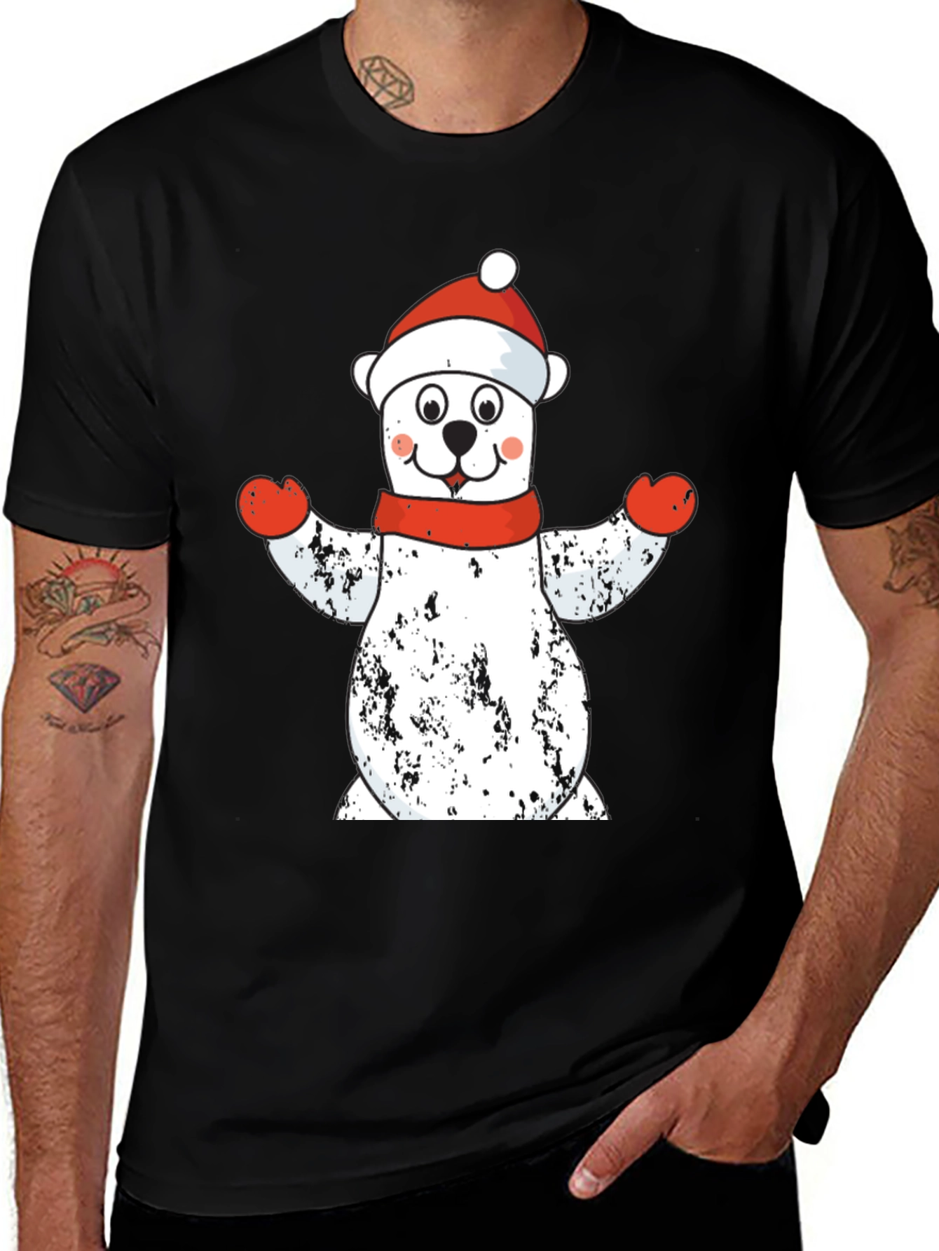 Variant 21 of Festive Polar Bear Graphic Tee - Holiday Cheer