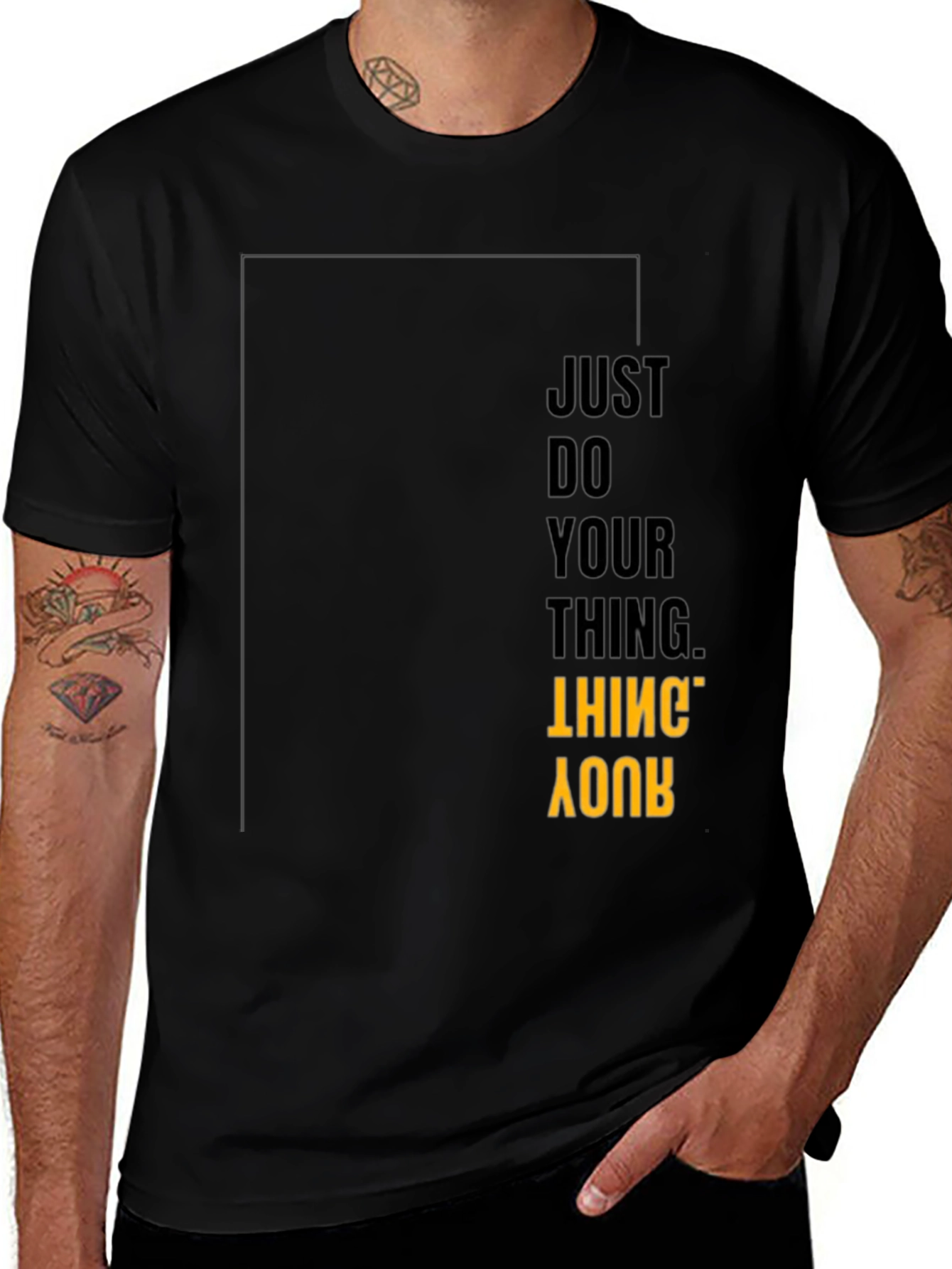 Variant 7 of Just Do Your Thing Graphic Tee - Black