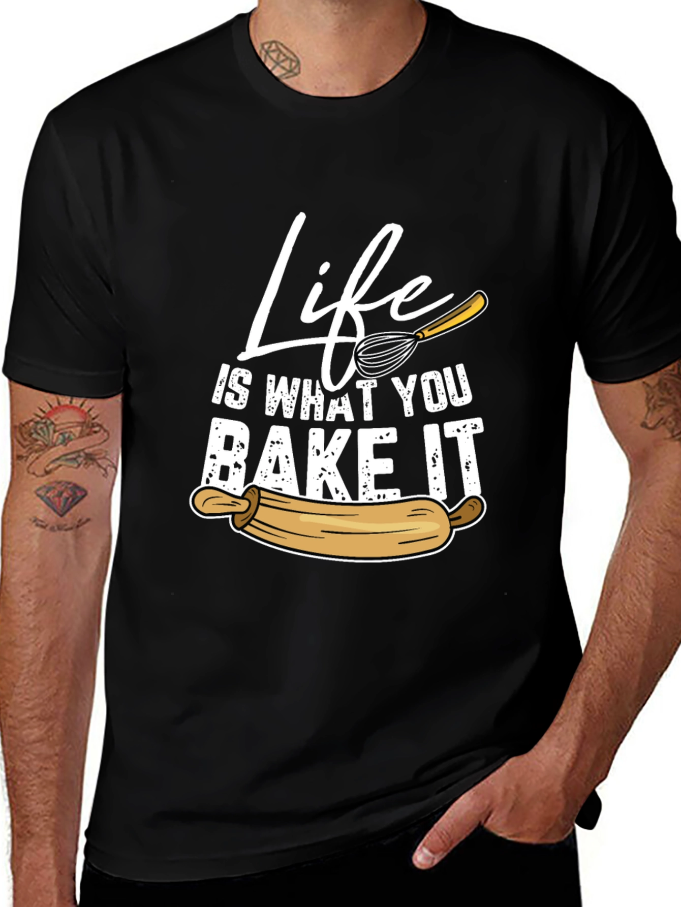Variant 29 of Life is What You Bake It Black Graphic Tee