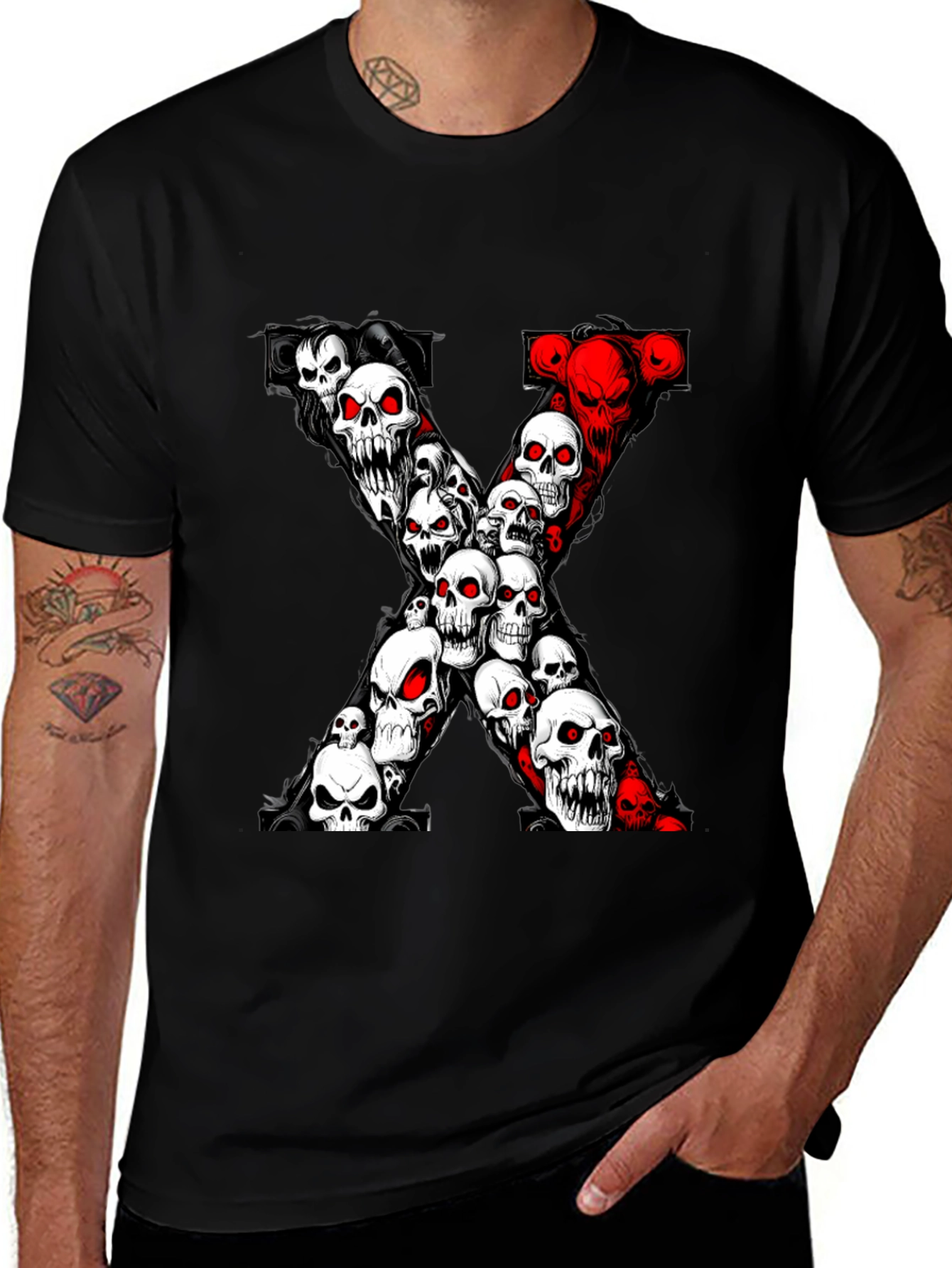 Skull X T-Shirt - Gothic Death Tee