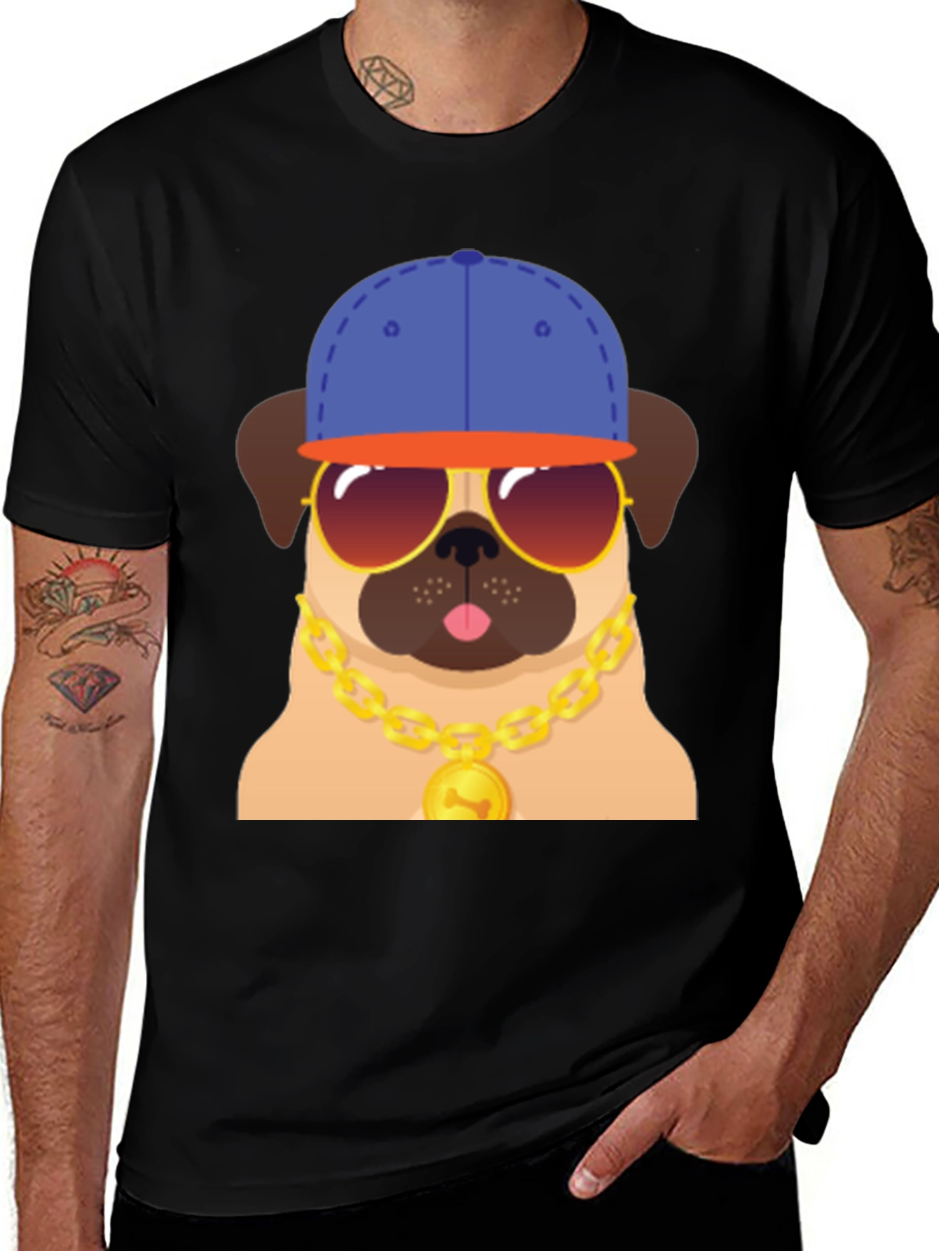Variant 21 of Cool Pug Graphic T-Shirt