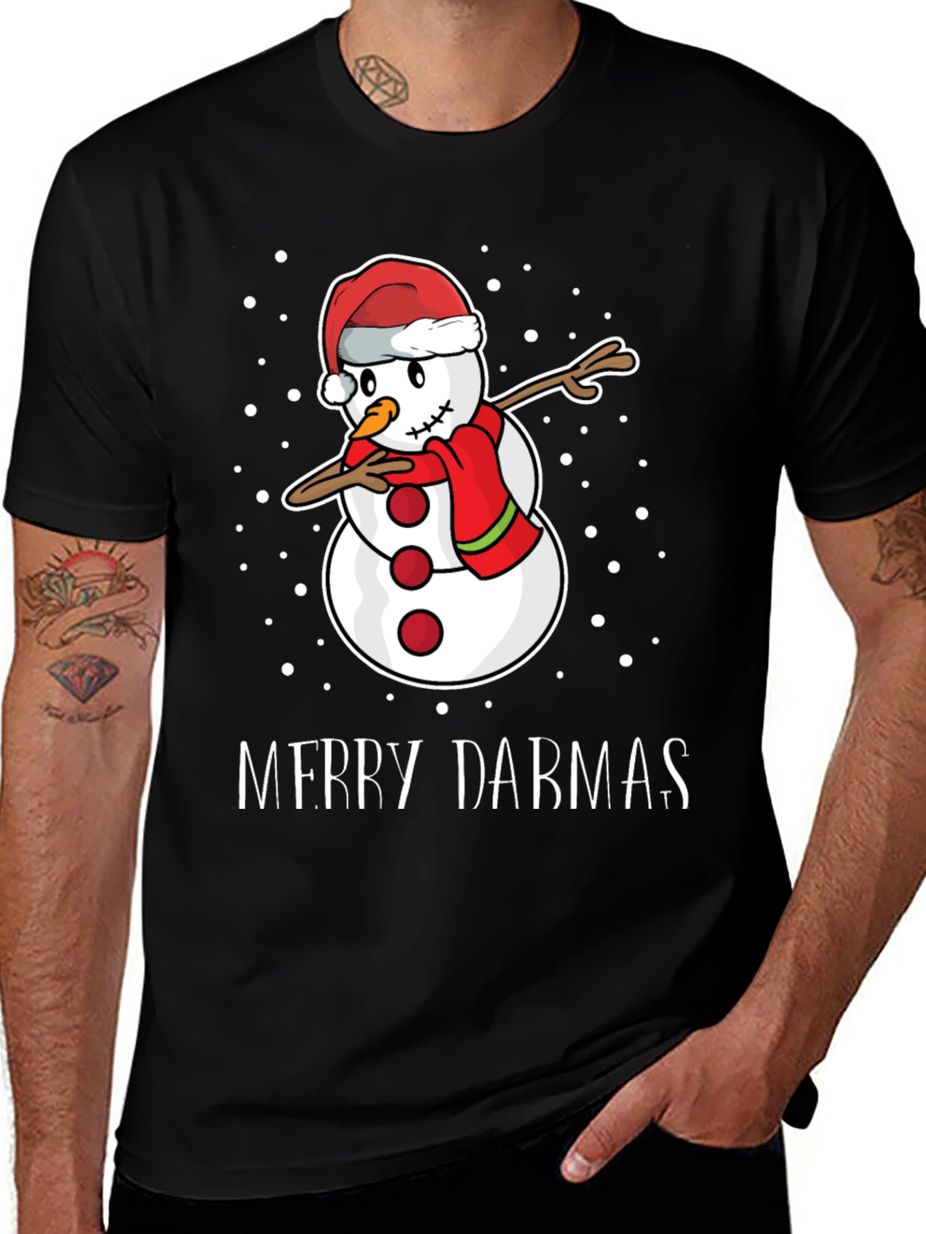Merry Dabmas Snowman Dab Christmas T-Shirt