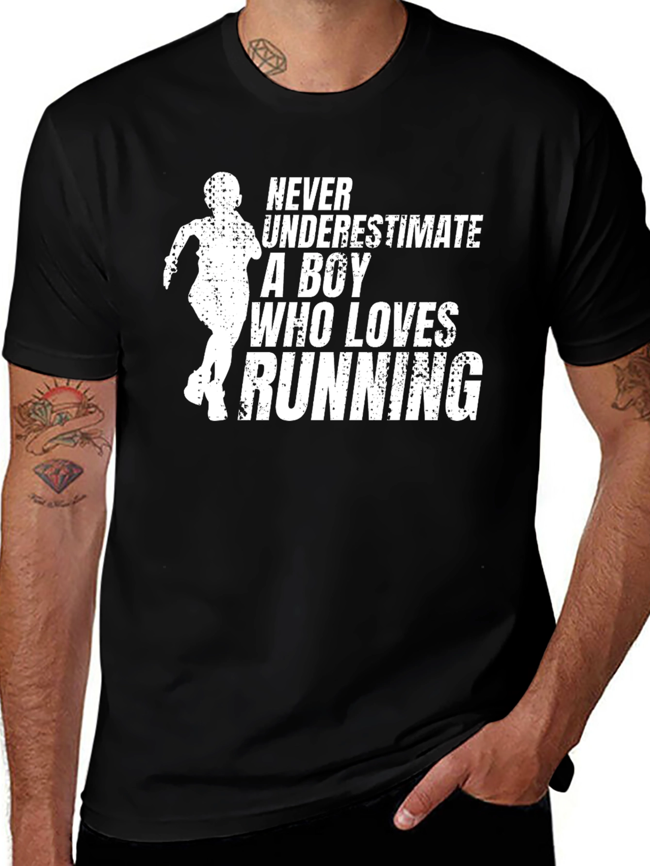 Variant 3 of Running Boy Graphic Tee - Never Underestimate!